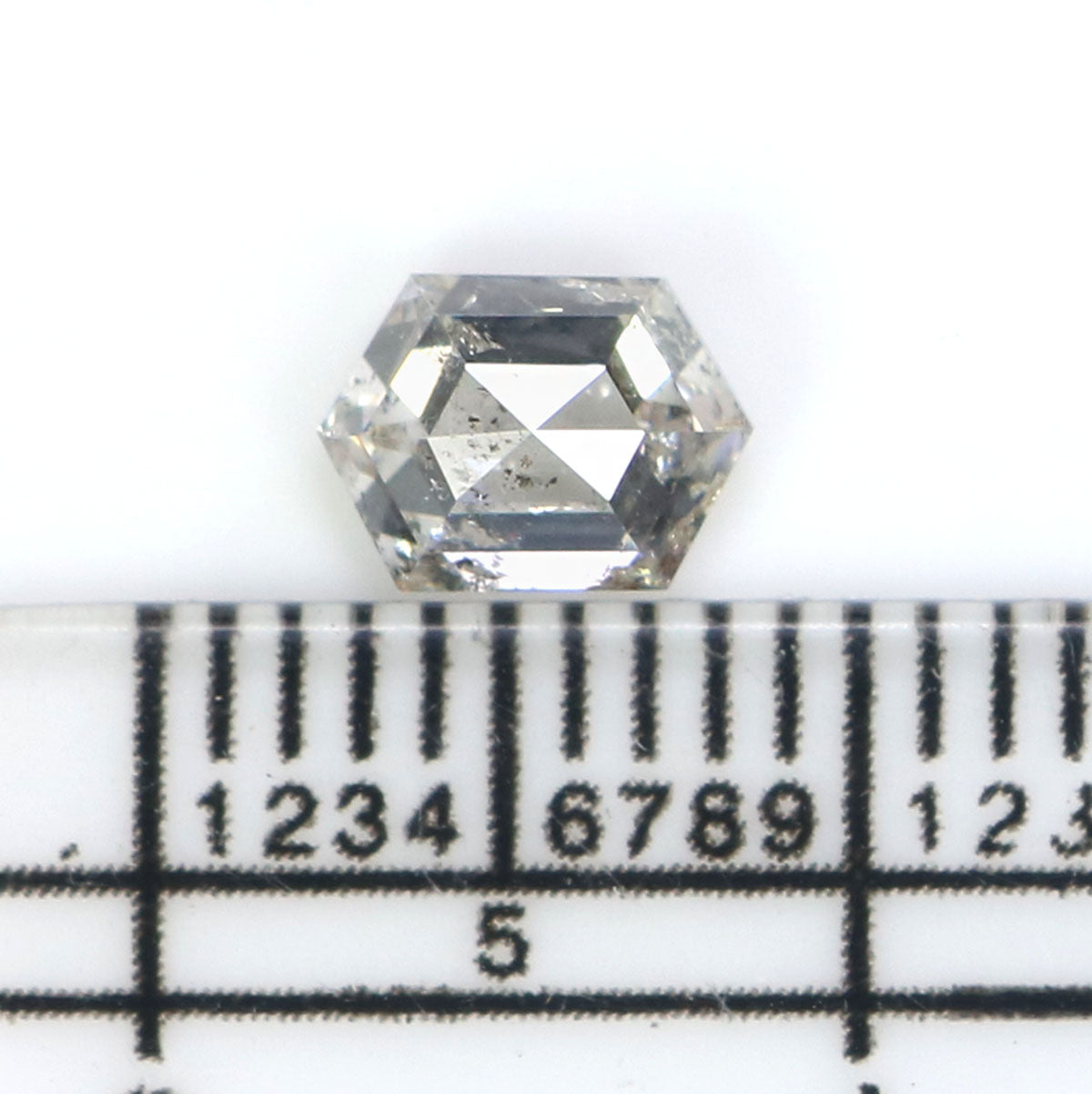 Natural Loose Hexagon Diamond White - G Color 0.84 CT 6.20 MM Hexagon Shape Rose Cut Diamond KDL2687