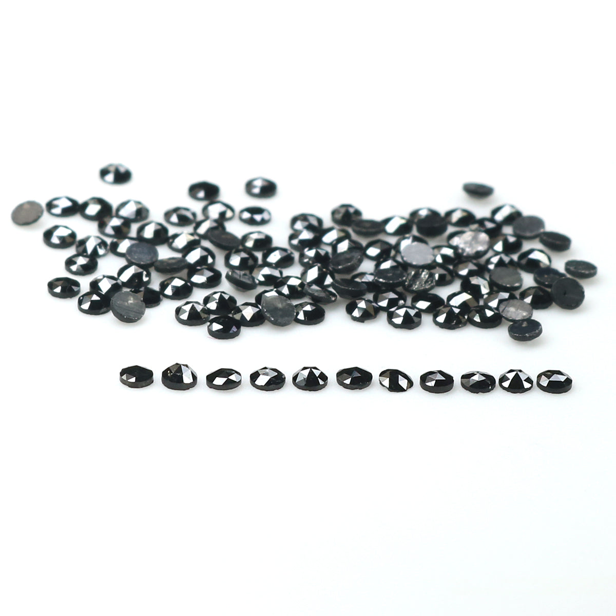 2.61 CT Natural Loose Round Rose Cut Diamond Black Color Round Shape Diamond 1.80 MM Natural Loose Black Color Round Rose Cut Diamond LQ1868
