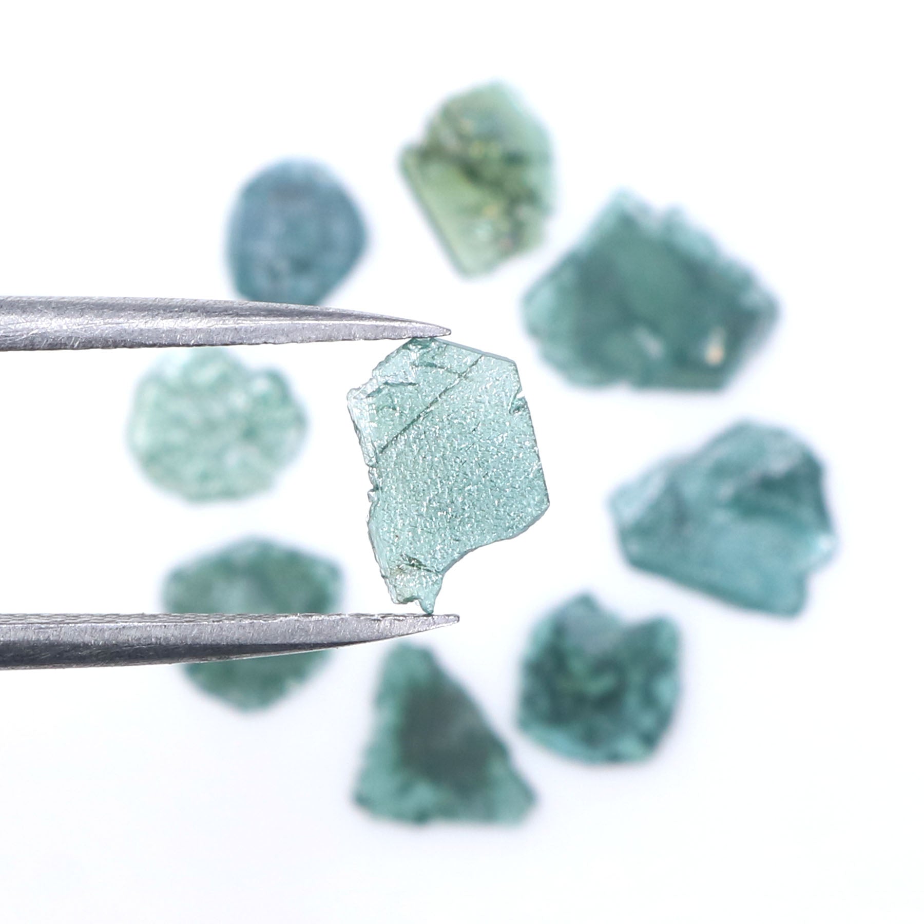 1.90 CT Natural Loose Slice Shape Diamond Blue Color Slice Cut Diamond 5.00 MM Natural Loose Blue Color Slice Irregular Cut Diamond LQ9173