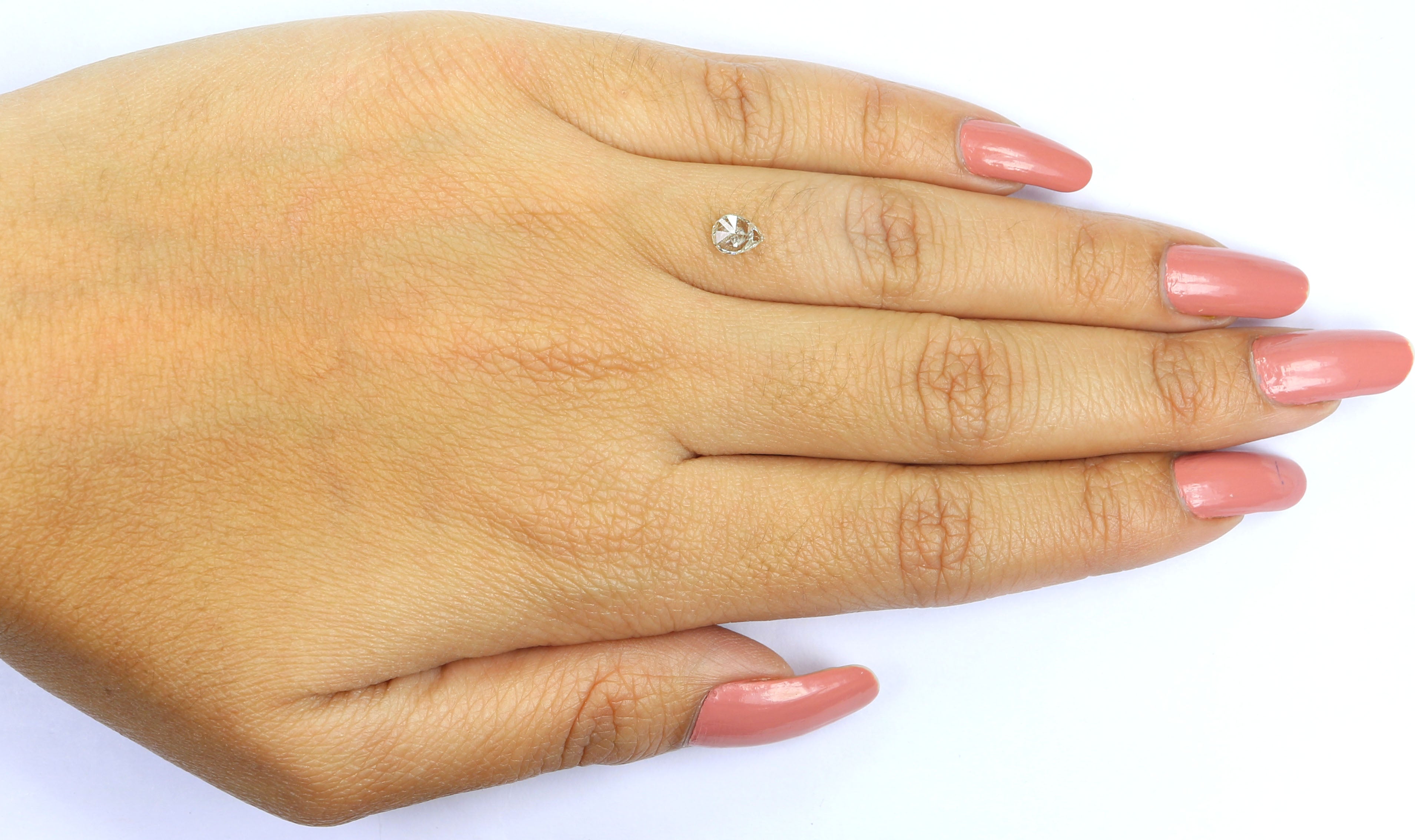 0.43 CT Natural Loose Pear Shape Diamond Grey Color Pear Cut Diamond 5.60 MM Natural Loose Grey Color Pear Brilliant Cut Diamond KQ1009