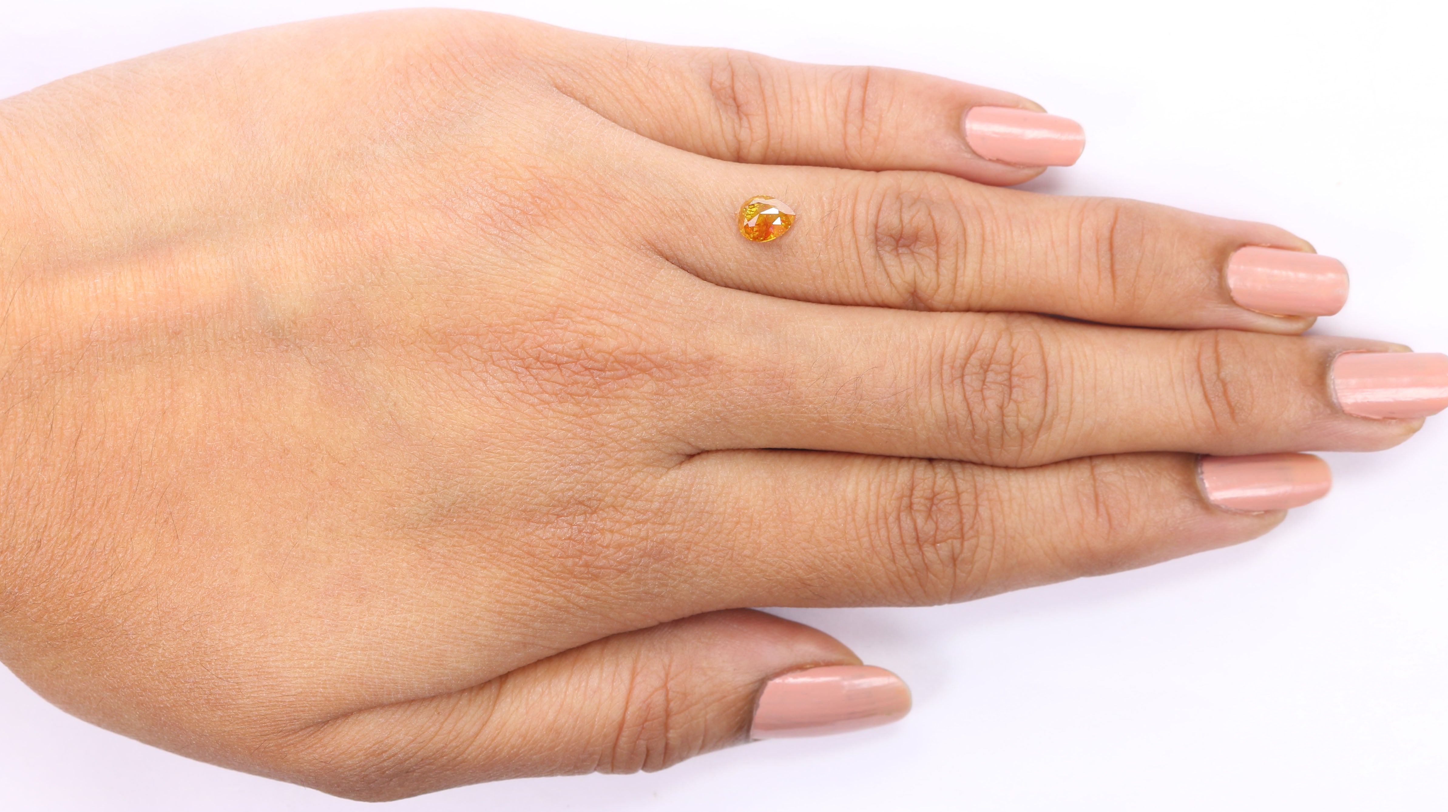 0.60 CT Natural Loose Pear Shape Diamond Yellow Color Pear Diamond 5.85 MM Natural Loose Yellow Color Pear Diamond Rose Cut Diamond LQ2147