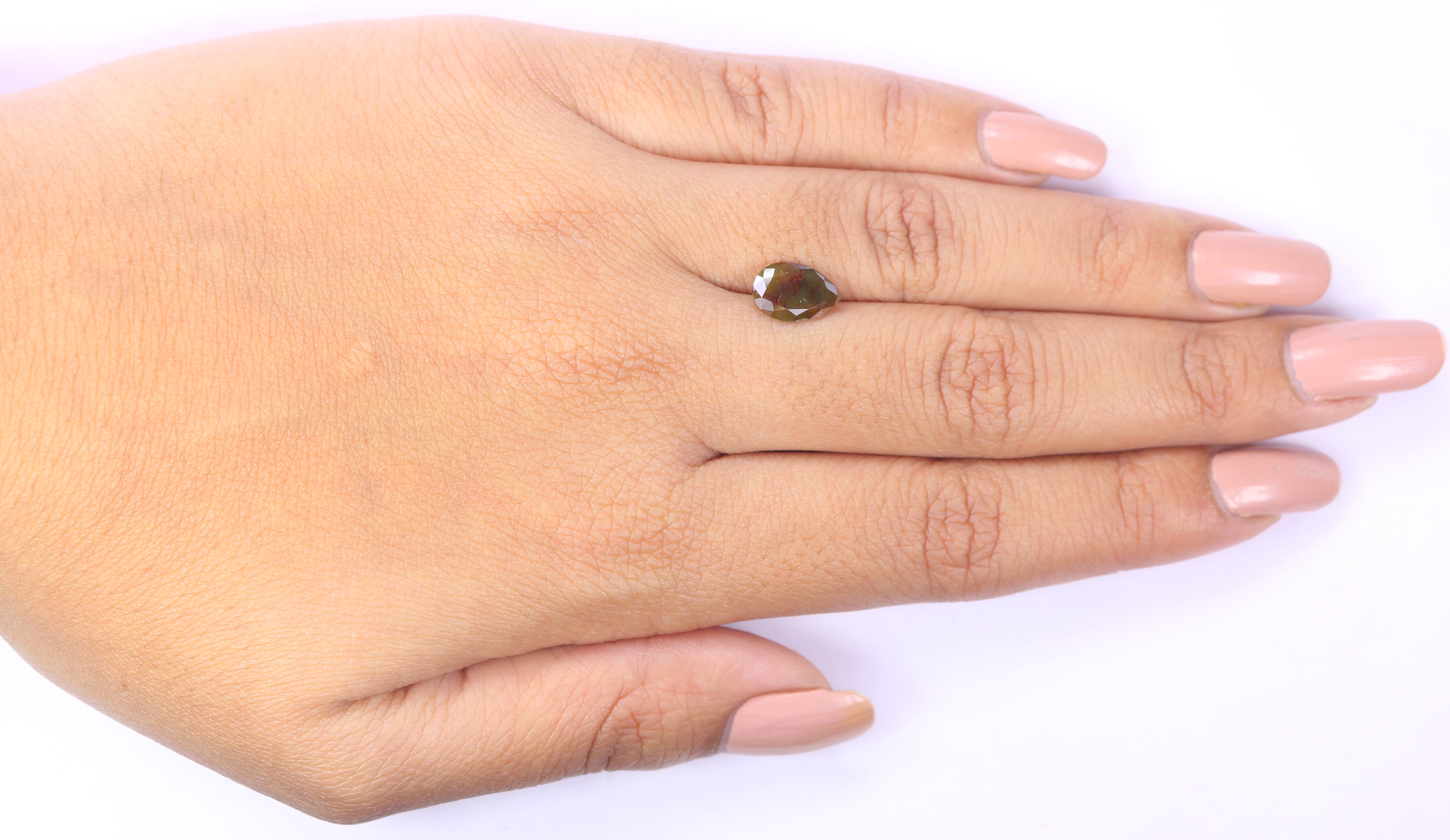 1.47 CT Natural Loose Pear Shape Diamond Yellow Color Pear Cut Diamond 9.90 MM Natural Brown Color Diamond Pear Brilliant Cut Diamond KQ2521