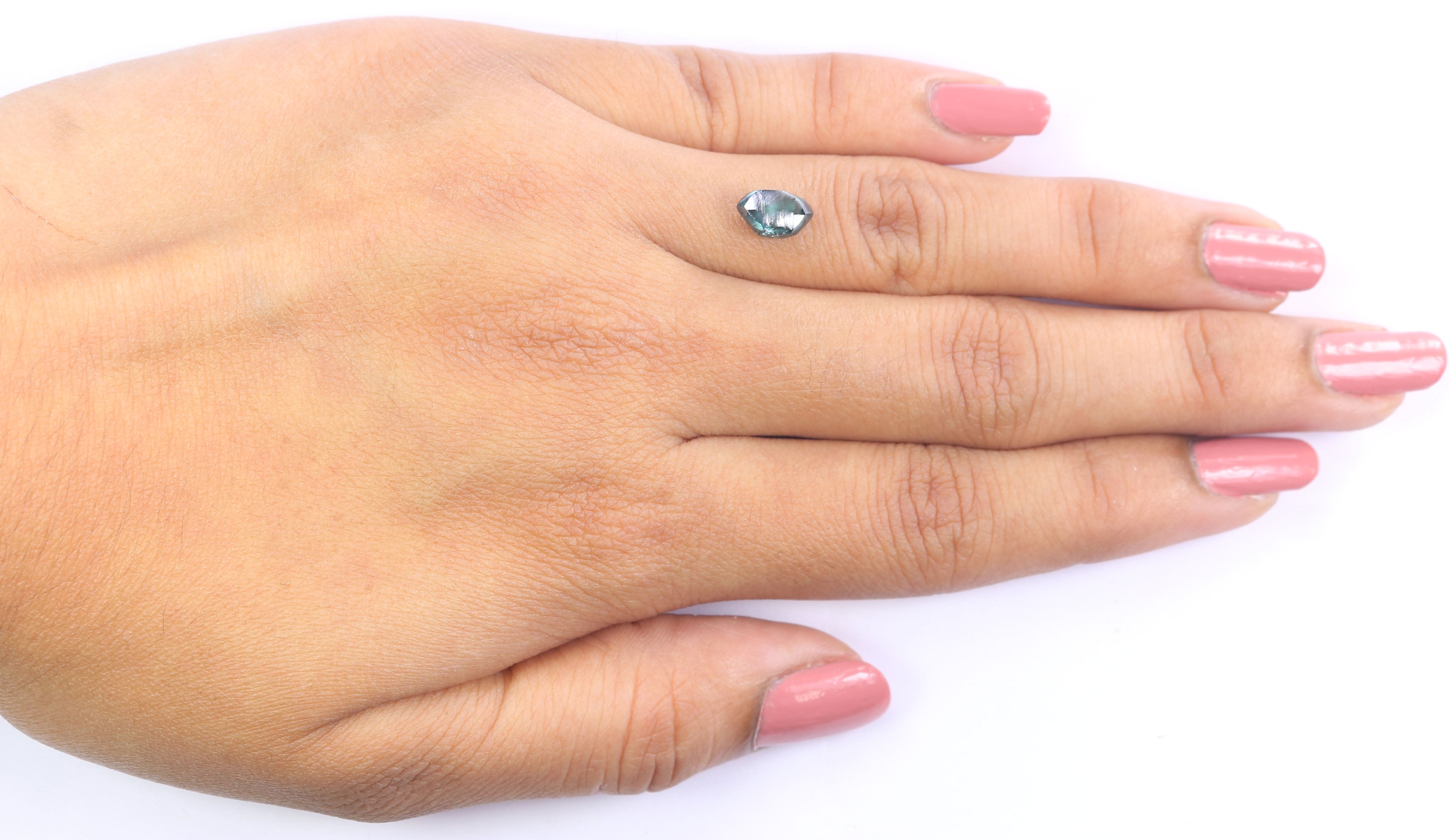 1.40 CT Natural Loose Rough Shape Diamond Blue Color Rough Cut Diamond 8.05 MM Natural Loose Blue Color Diamond Rough Crystal Diamond QL2295