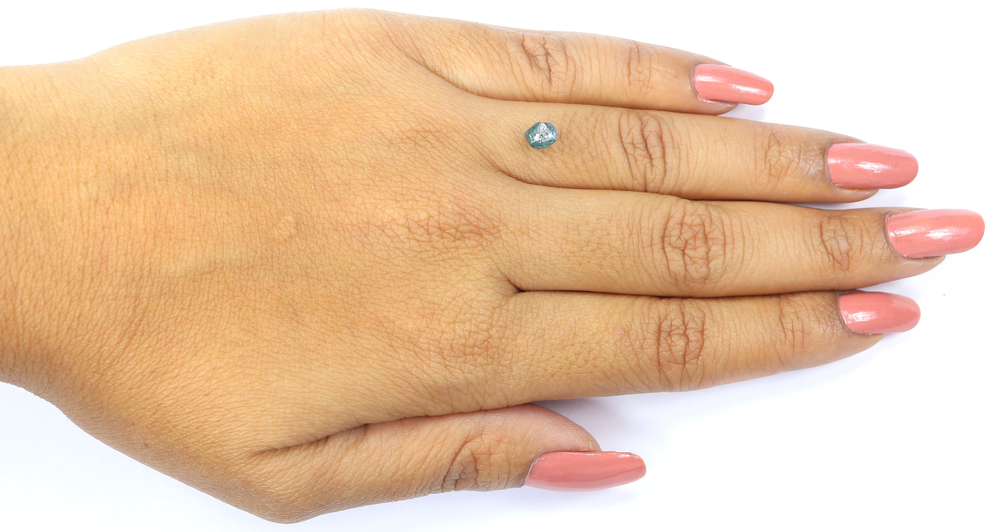 0.81 CT Natural Loose Rough Shape Diamond Blue Color Rough Cut Diamond 5.25 MM Natural Loose Blue Diamond Rough Irregular Cut Diamond LQ2334