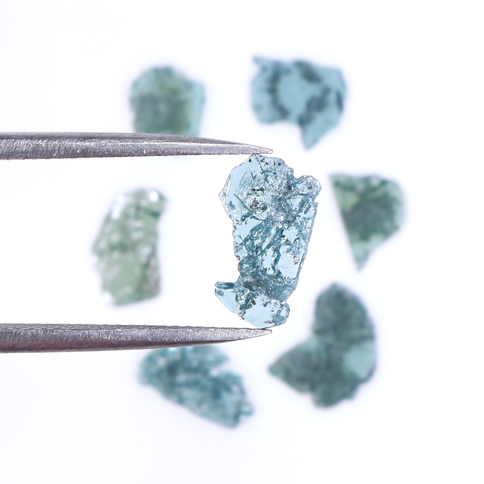 1.41 CT Natural Loose Slice Shape Diamond Blue Color Slice Cut Diamond 6.00 MM Natural Loose Blue Diamond Slice Irregular Cut Diamond LQ9183