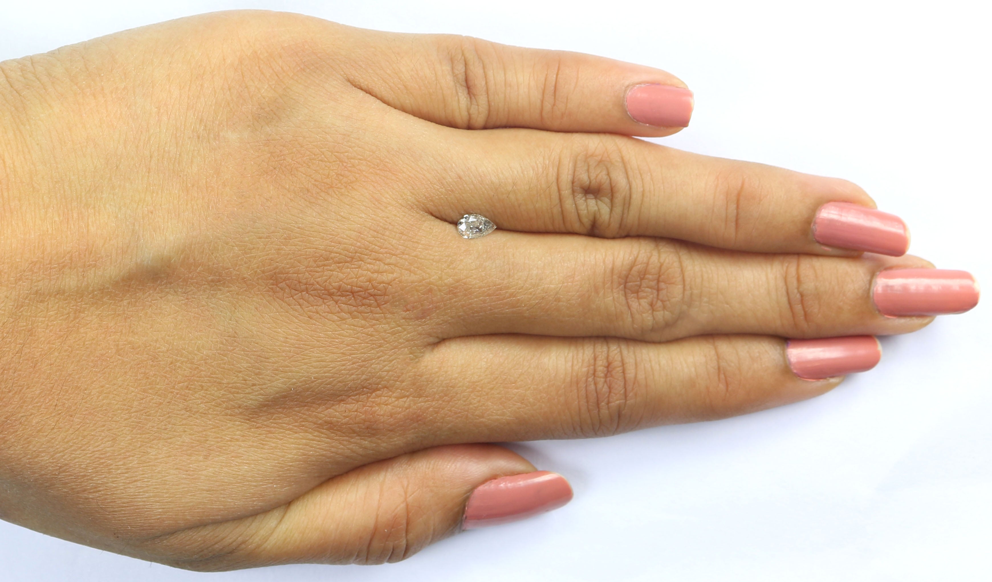 0.38 CT Natural Loose Pear Shape Diamond Grey Color Pear Diamond 6.00 MM Natural Loose Grey Color Diamond Pear Brilliant Cut Diamond KQ848