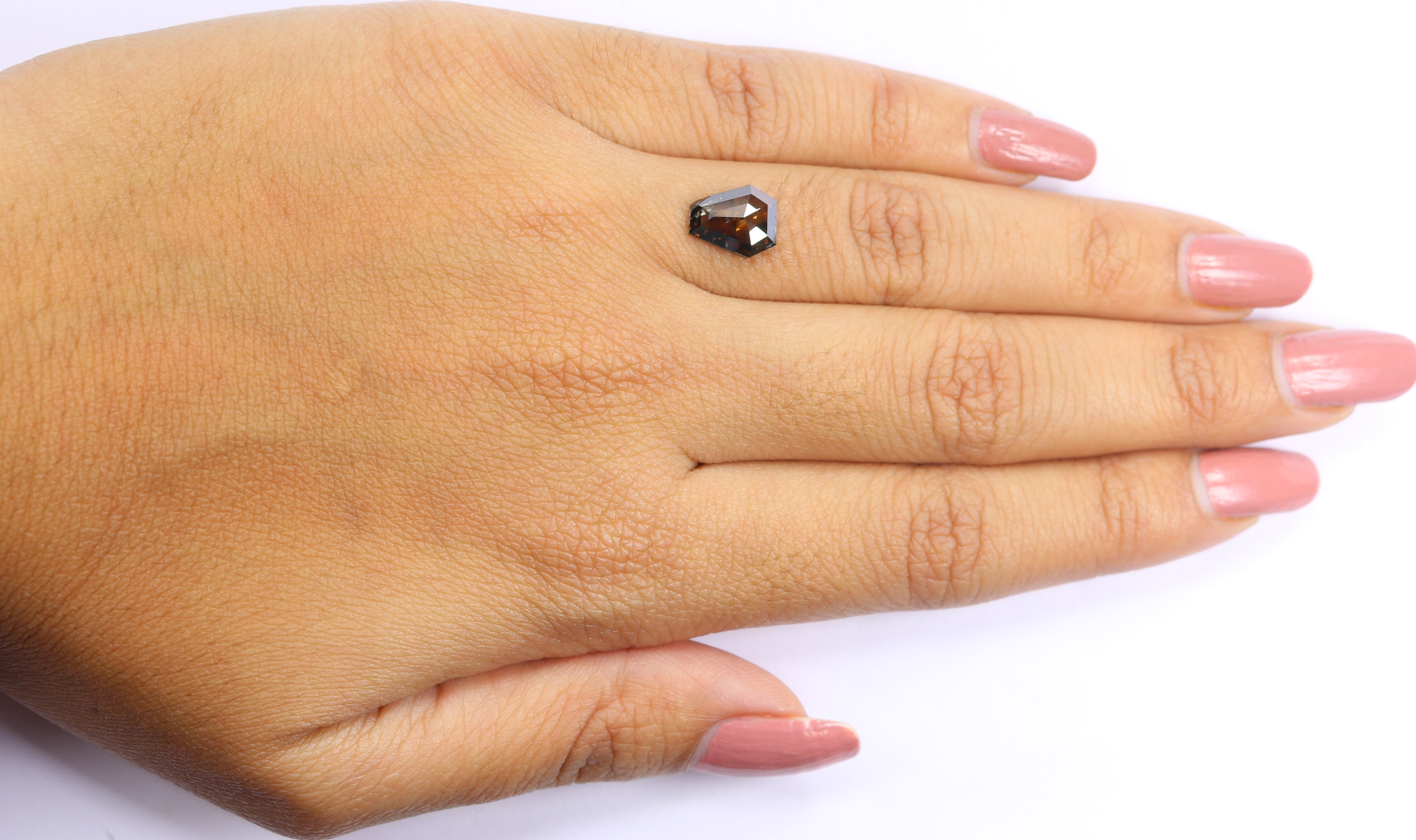 1.36 CT Natural Loose Coffin Shape Diamond Deep Brown Color Coffin Diamond 9.00 MM Natural Loose Brown Color Coffin Rose Cut Diamond LQ7661