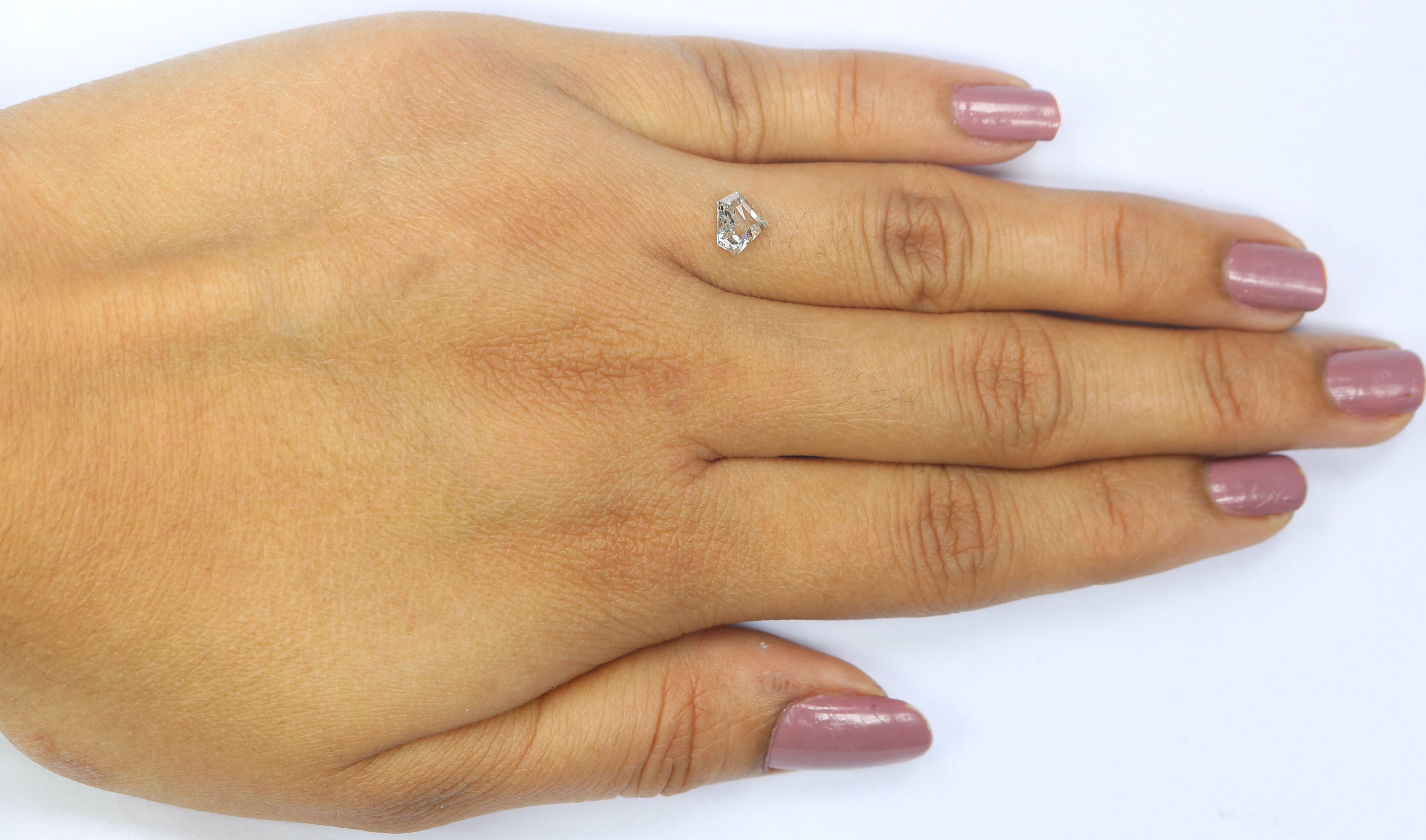 0.67 Ct Natural Loose Shield Diamond White-G Color Shield Cut Diamond 5.15 MM Natural Loose White-G Diamond Shield Rose Cut Diamond LQ2631