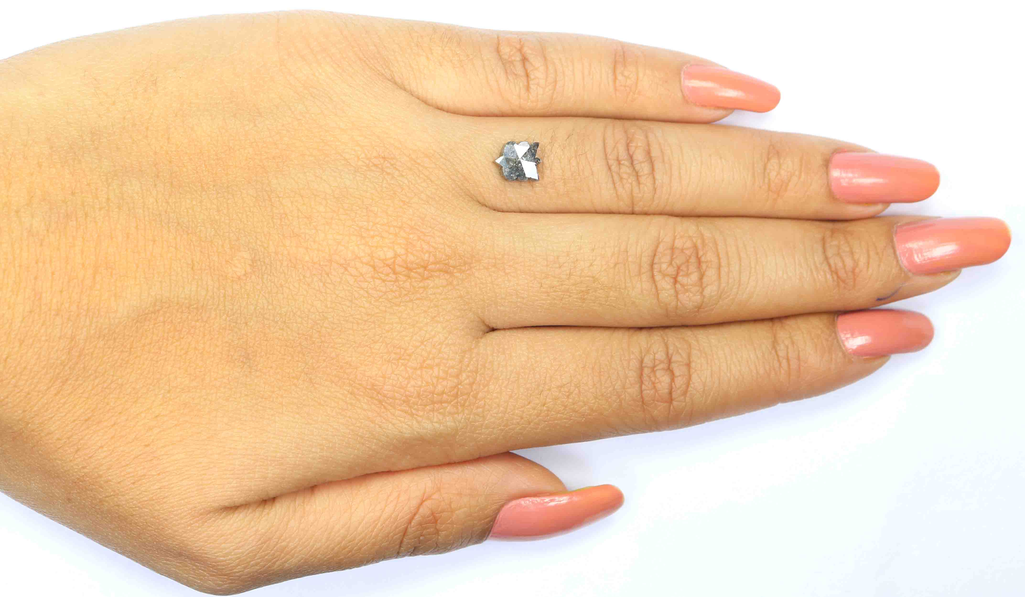 Natural Loose Butterfly Grey Color Diamond 1.06 CT 7.10 MM Butterfly Rose Cut Shape Diamond KR1181