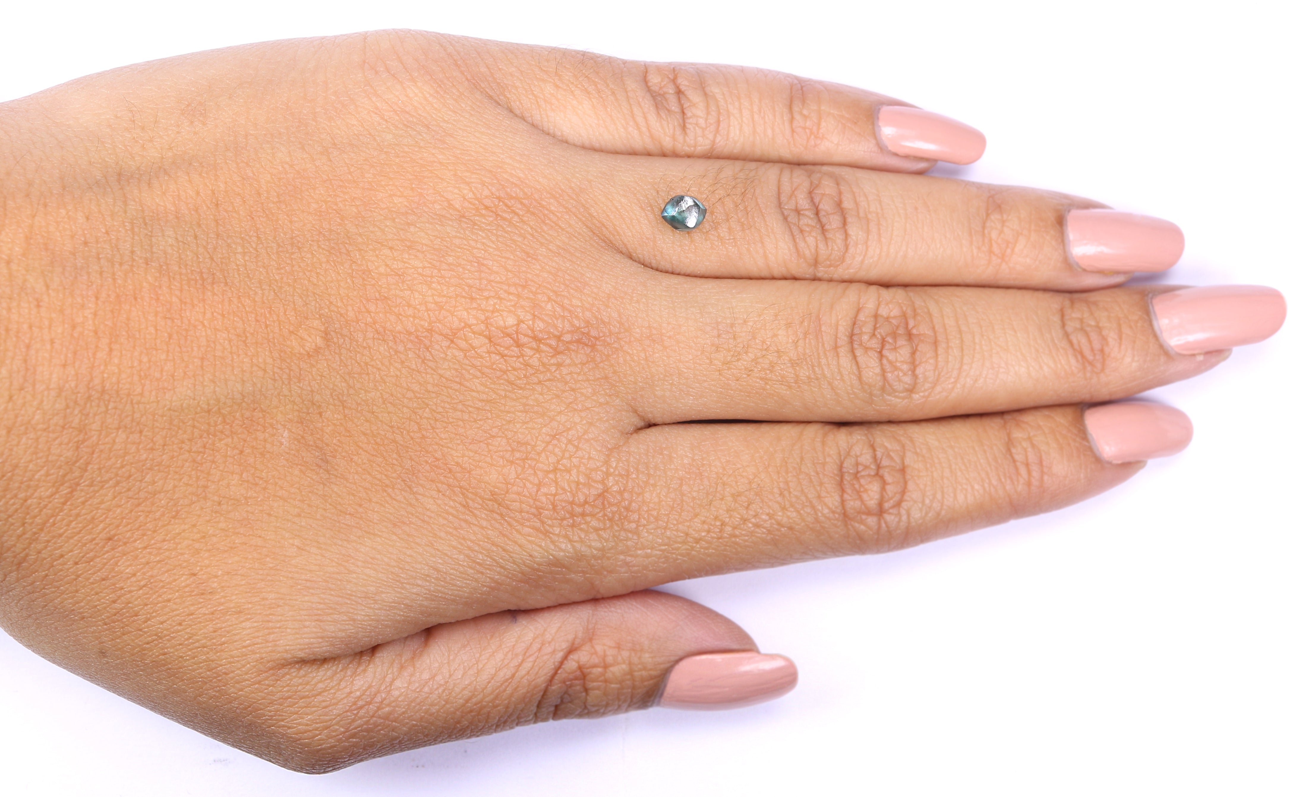 0.79 CT Natural Loose Rough Shape Diamond Blue Color Rough Cut Diamond 5.45 MM Natural Loose Blue Color Diamond Rough Crystal Diamond QL2225