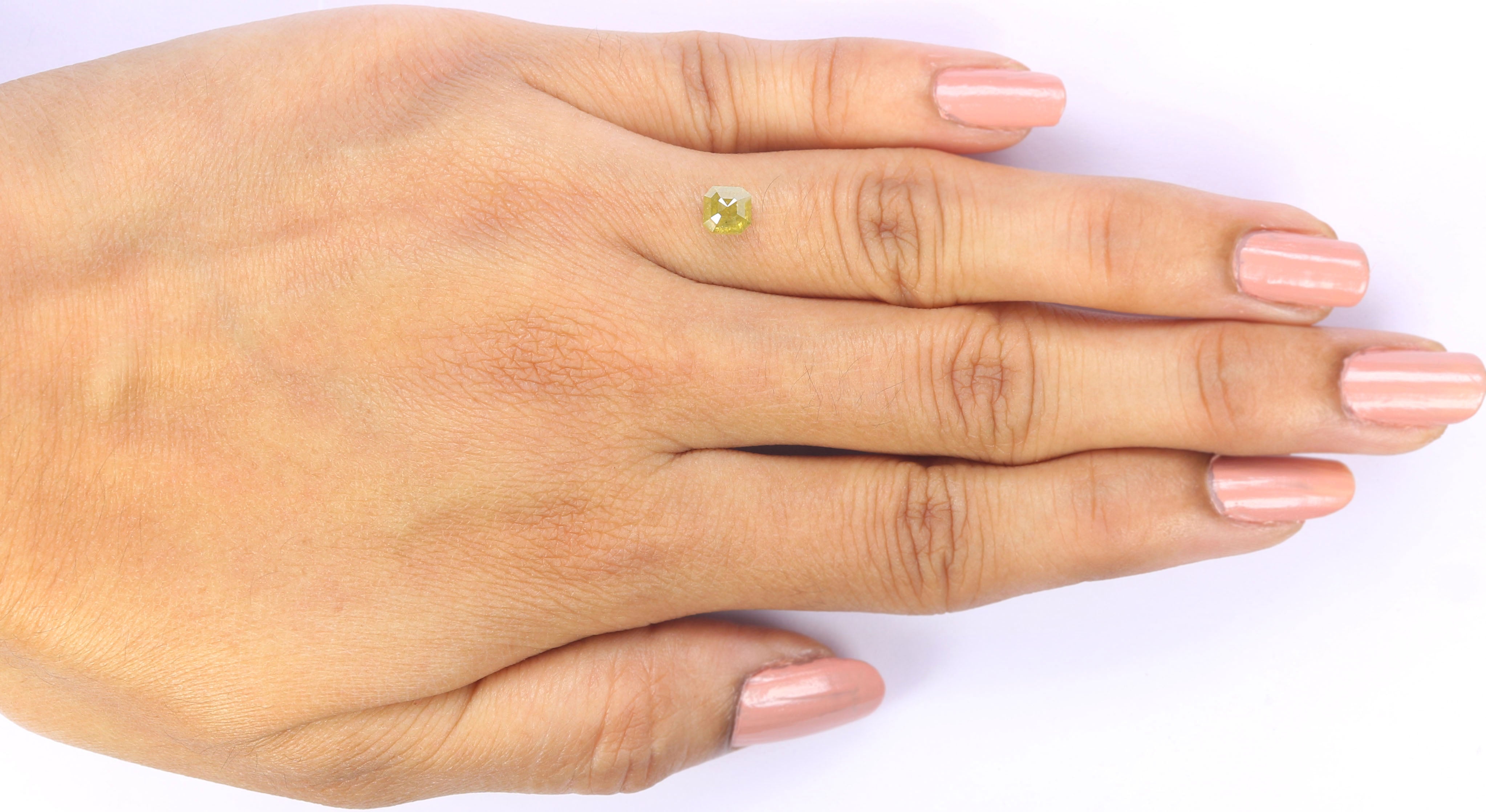 0.80 CT Natural Loose Emerald Shape Diamond Yellow Emerald Shape Diamond 4.50 MM Natural Loose Yellow Color Emerald Rose Cut Diamond LQ7713