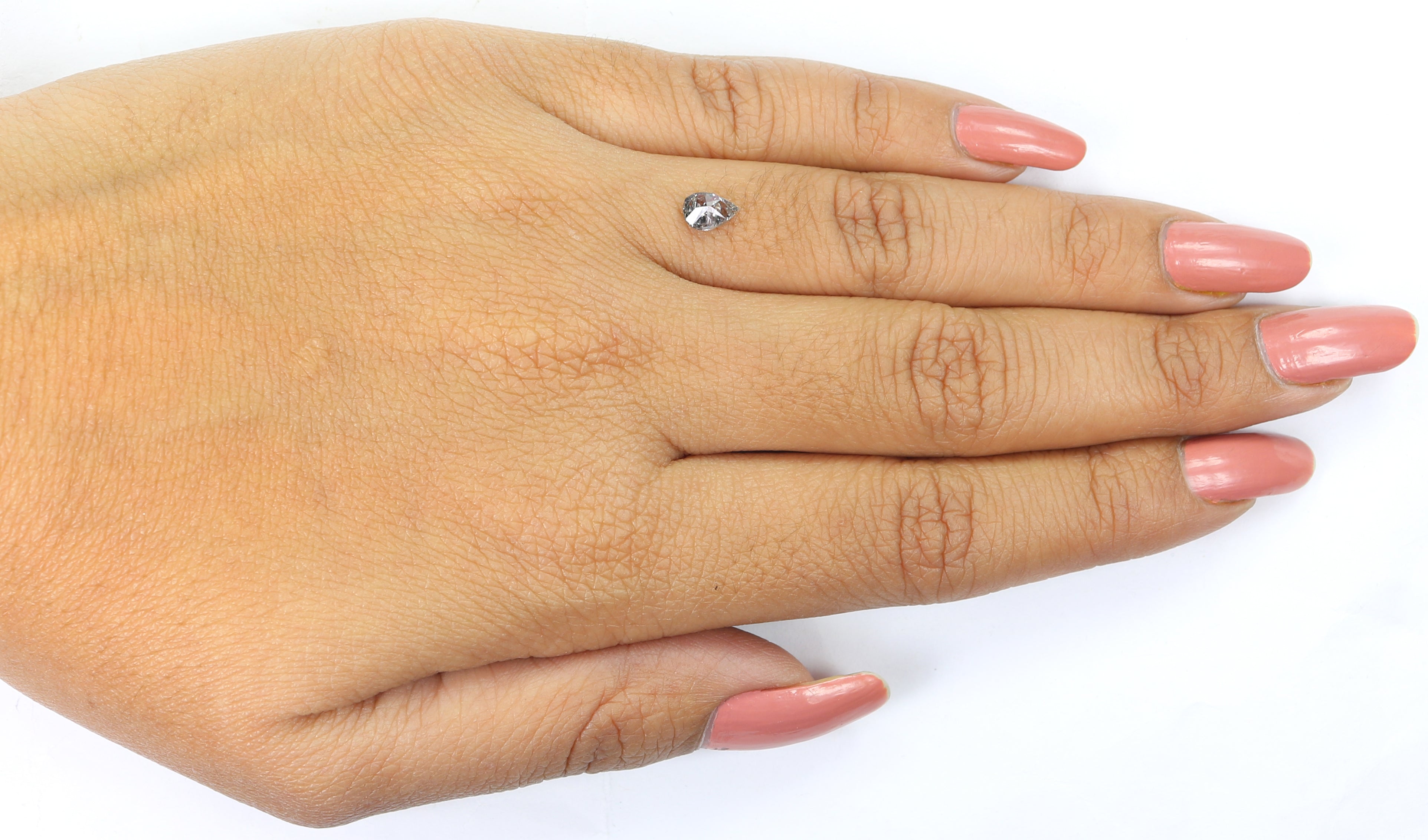 0.39 CT Natural Loose Pear Shape Diamond Salt And Pepper Pear Cut Diamond 5.90 MM Natural Loose Grey Color Pear Brilliant Cut Diamond KQ861