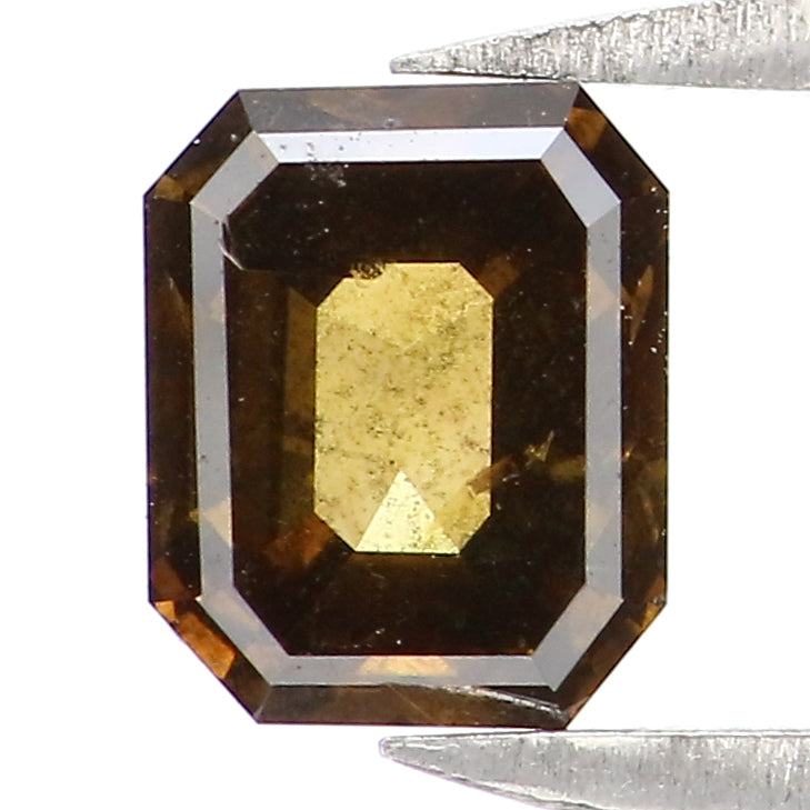 0.67 Ct Natural Loose Emerald Cut Diamond Brown Color Emerald Diamond 5.25 MM Natural Loose Brown Color Diamond Emerald Cut Diamond QL1838