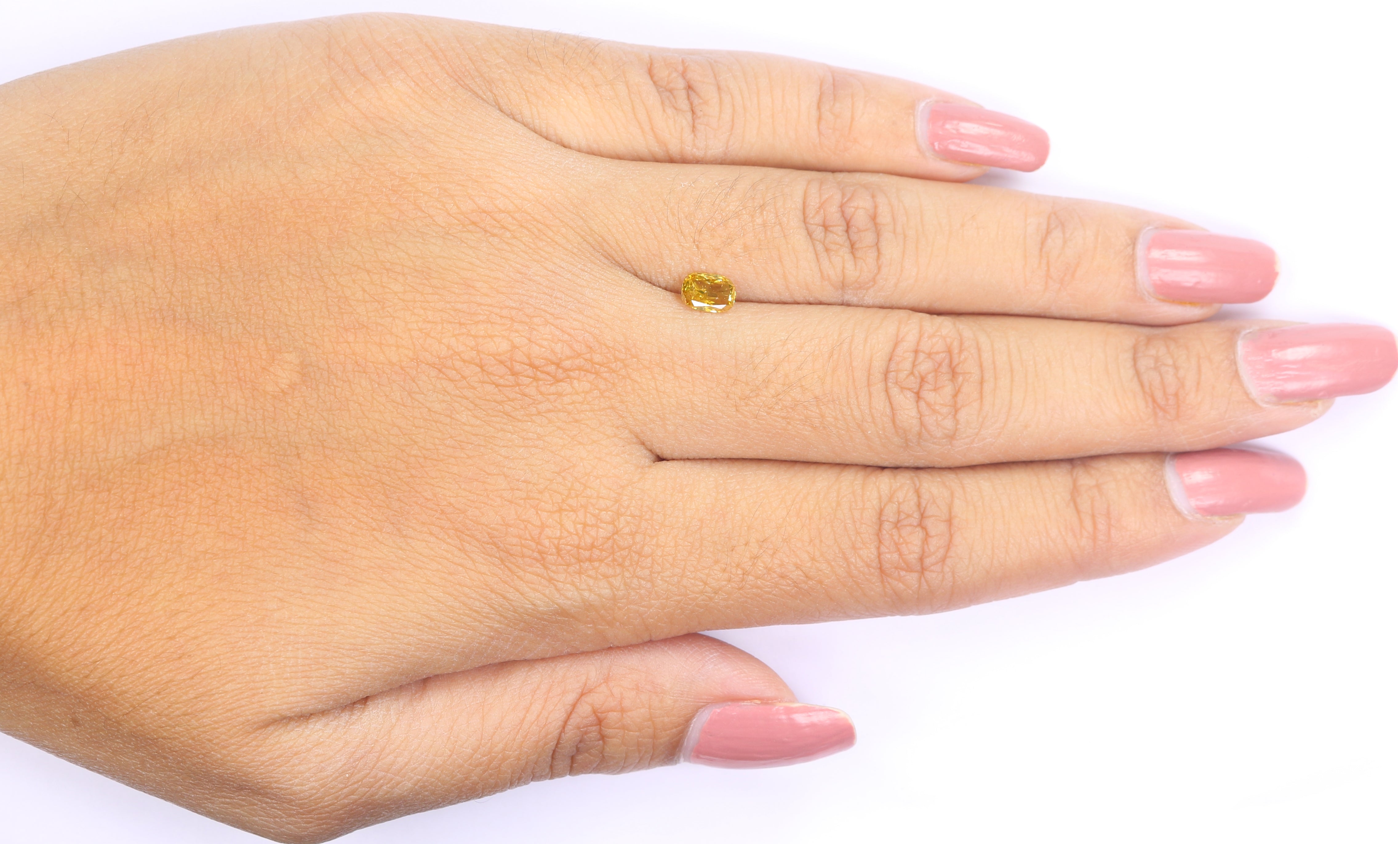 0.44 CT Natural Loose Cushion Shape Diamond Coffee Color Cushion Diamond 5.70 MM Natural Coffee Diamond Cushion Brilliant Cut Diamond LQ6439