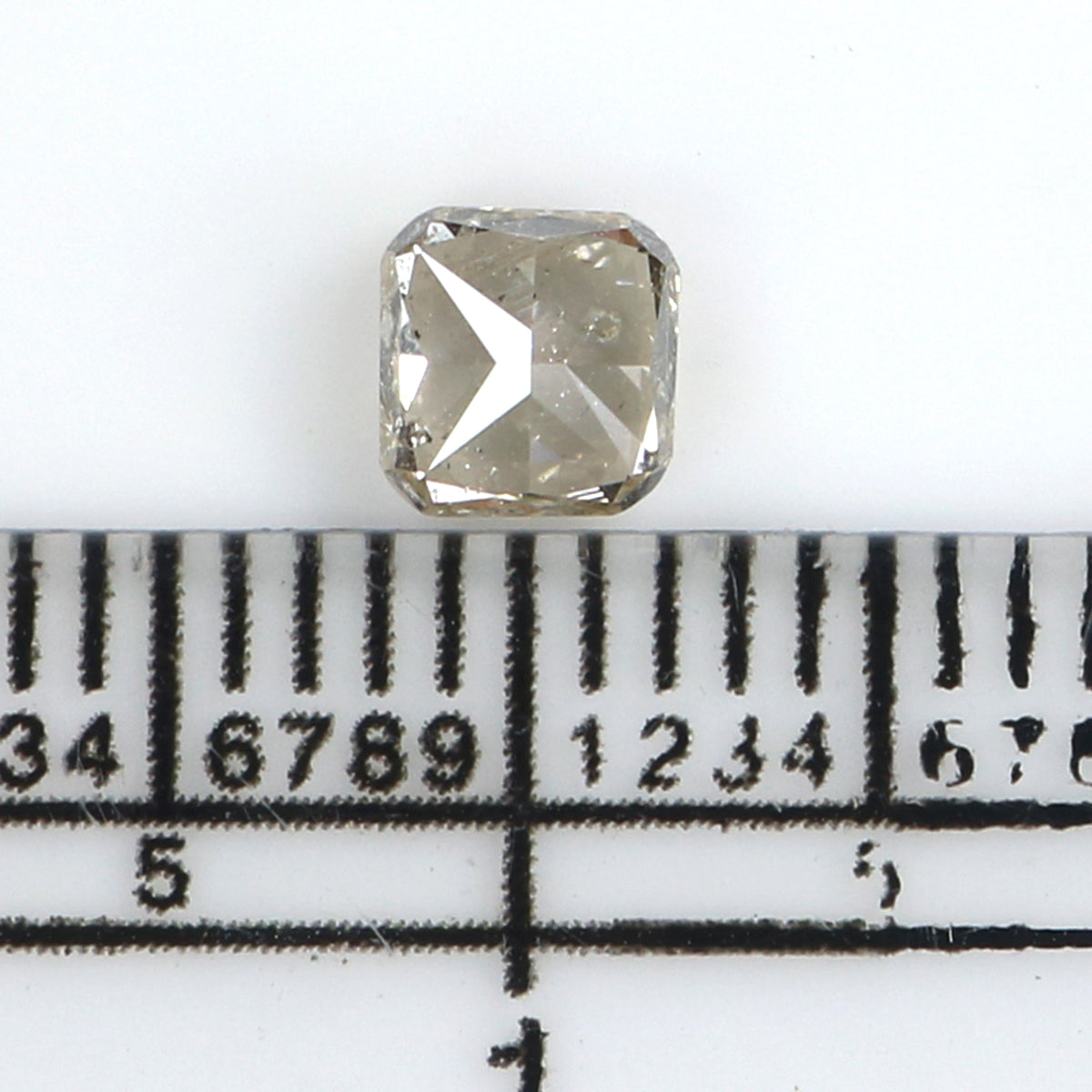0.54 CT Natural Loose Cushion Shape Diamond Grey Color Cushion Cut Diamond 4.40 MM Natural Yellow Color Cushion Brilliant Cut Diamond LQ5947