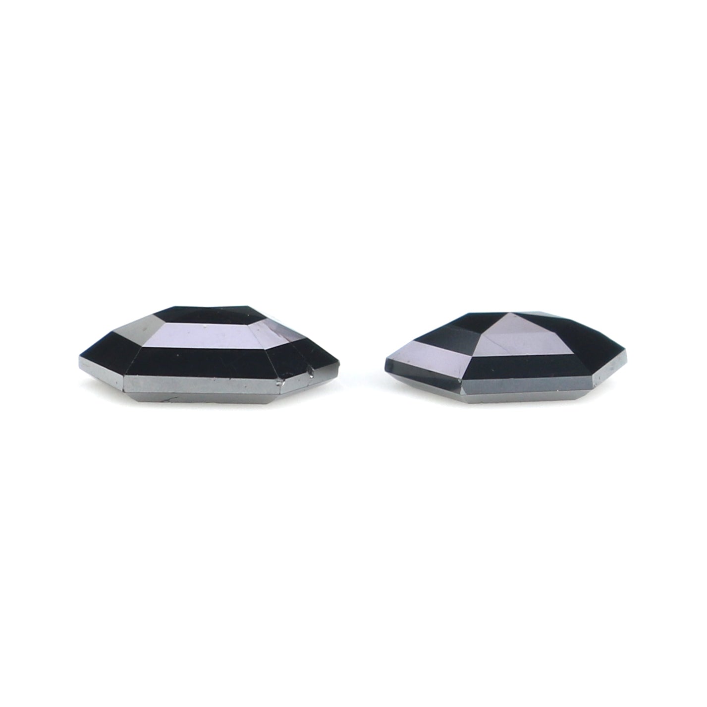 0.76 CT Natural Loose Hexagon Cut Pair Diamond Black Color Hexagon Cut Diamond 6.05 MM Natural Black Color Hexagon Rose Cut Diamond LQ2770