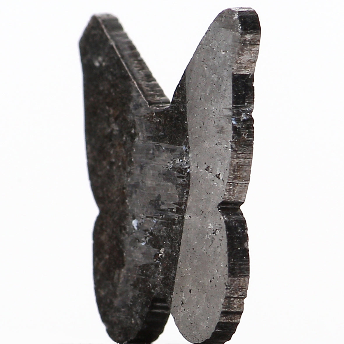 0.99 CT Natural Loose Butterfly Shape Diamond Black Color Butterfly Diamond 10.90 MM Natural Black Color Butterfly Rose Cut Diamond LQ393