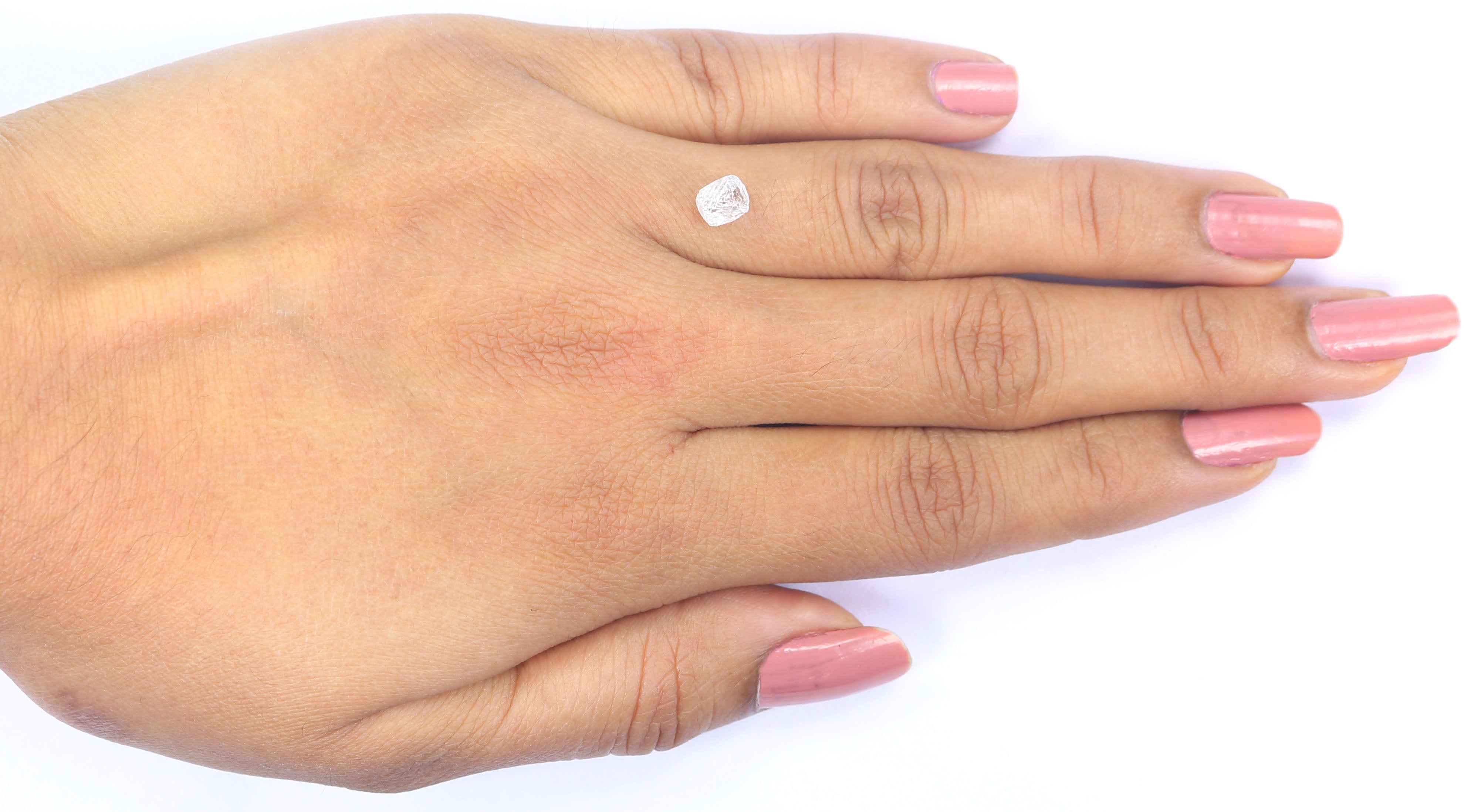 0.97 CT Natural Loose Rough Shape Diamond White-F Color Rough Cut Diamond 5.40 MM Natural White-F Diamond Rough Irregular Cut Diamond QL2470