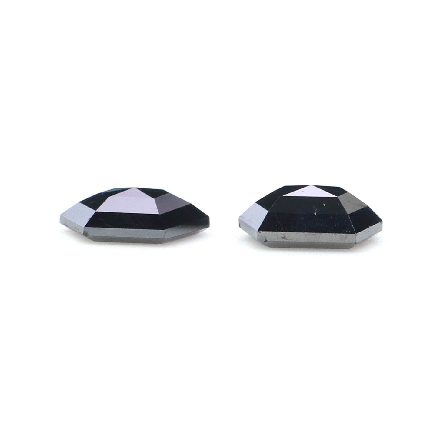 0.74 CT Natural Loose Hexagon Cut Pair Diamond Black Color Hexagon Cut Diamond 5.65 MM Natural Black Color Hexagon Rose Cut Diamond LQ2746