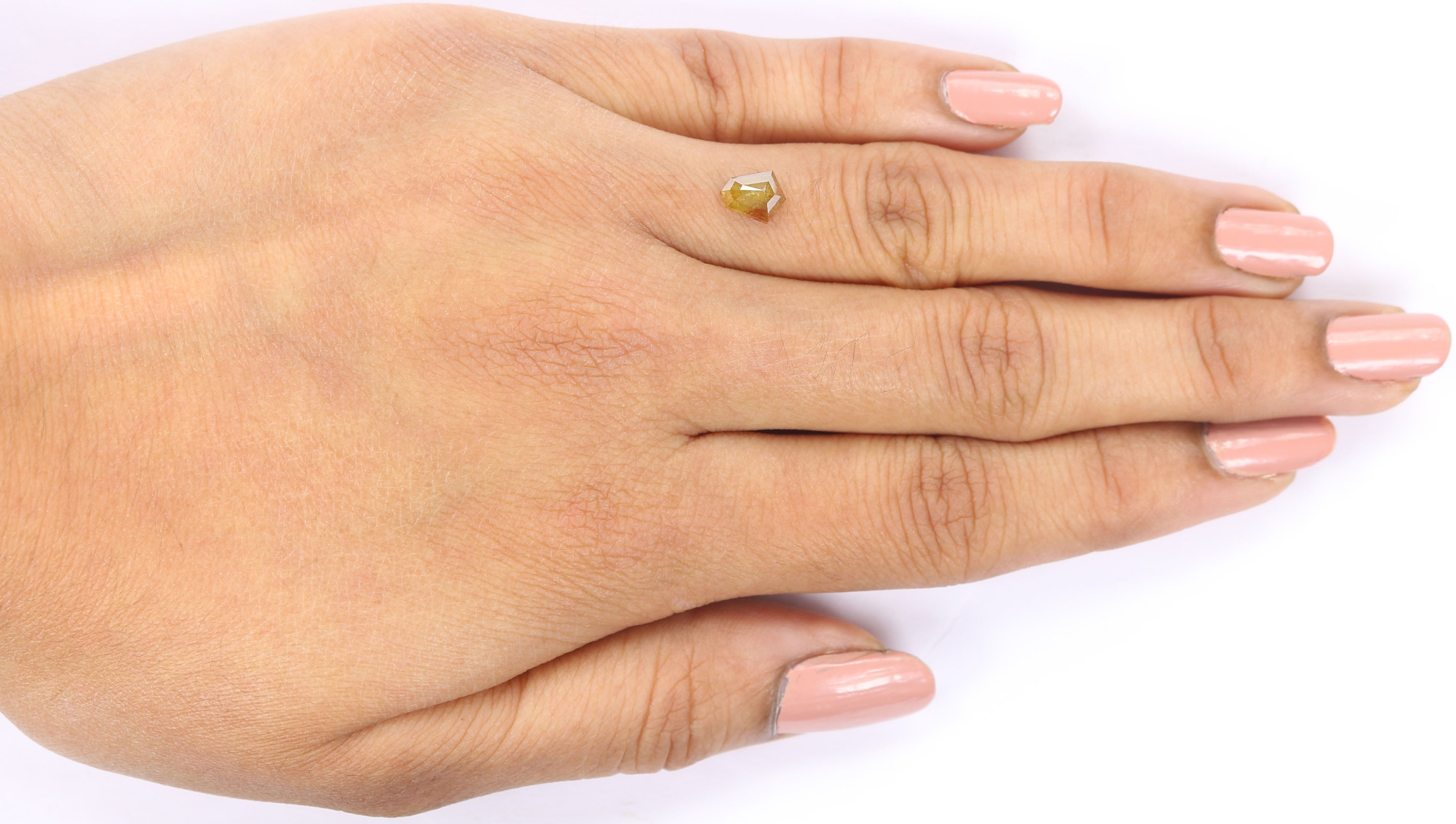 0.87 CT Natural Loose Shield Shape Diamond Yellow Color Shield Shape Diamond 6.70 MM Natural Loose Diamond Shield Rose Cut Diamond LQ9655