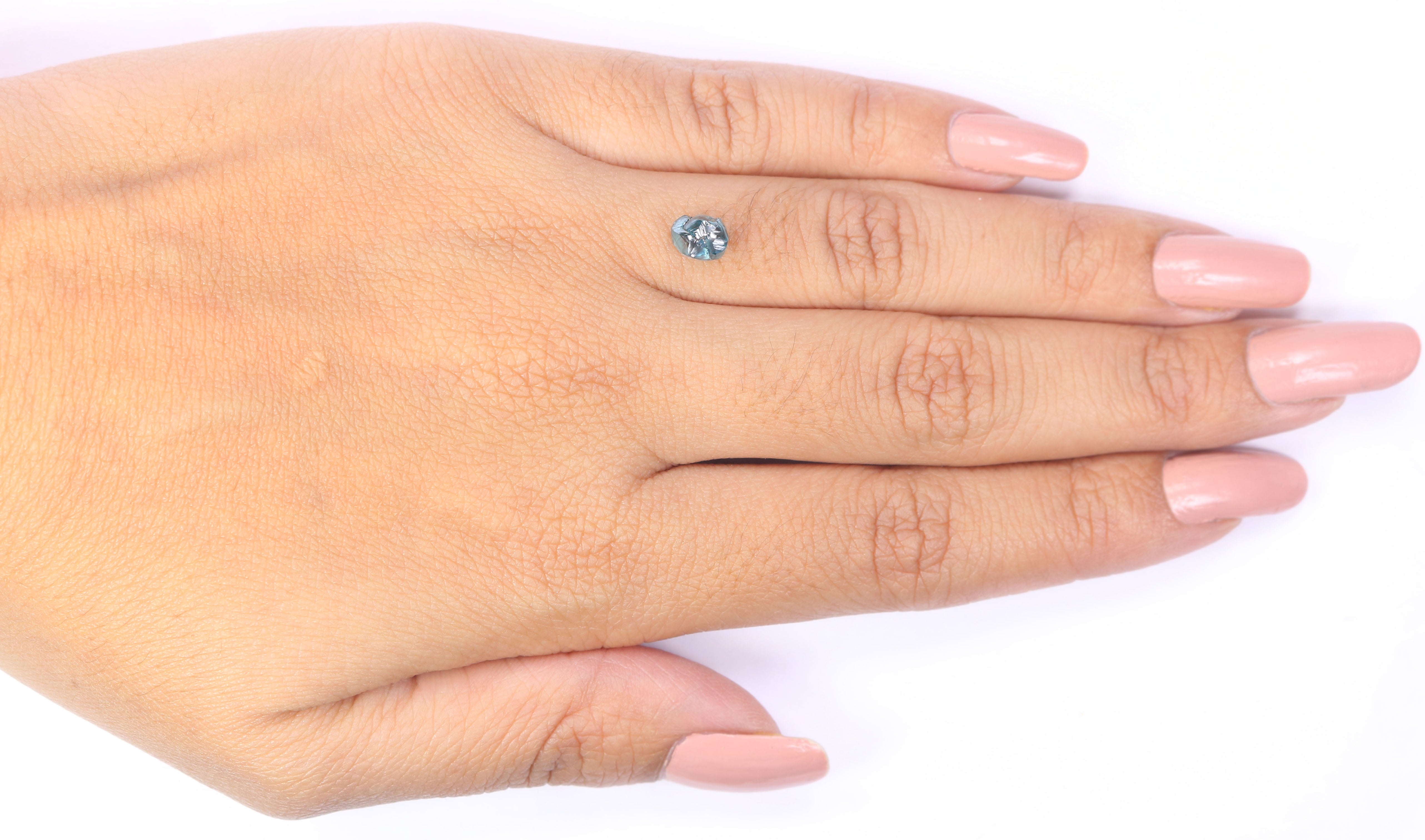 1.30 CT Natural Loose Rough Shape Diamond Blue Color Rough Cut Diamond 6.10 MM Natural Loose Blue Color Rough Irregular Cut Diamond QL2277