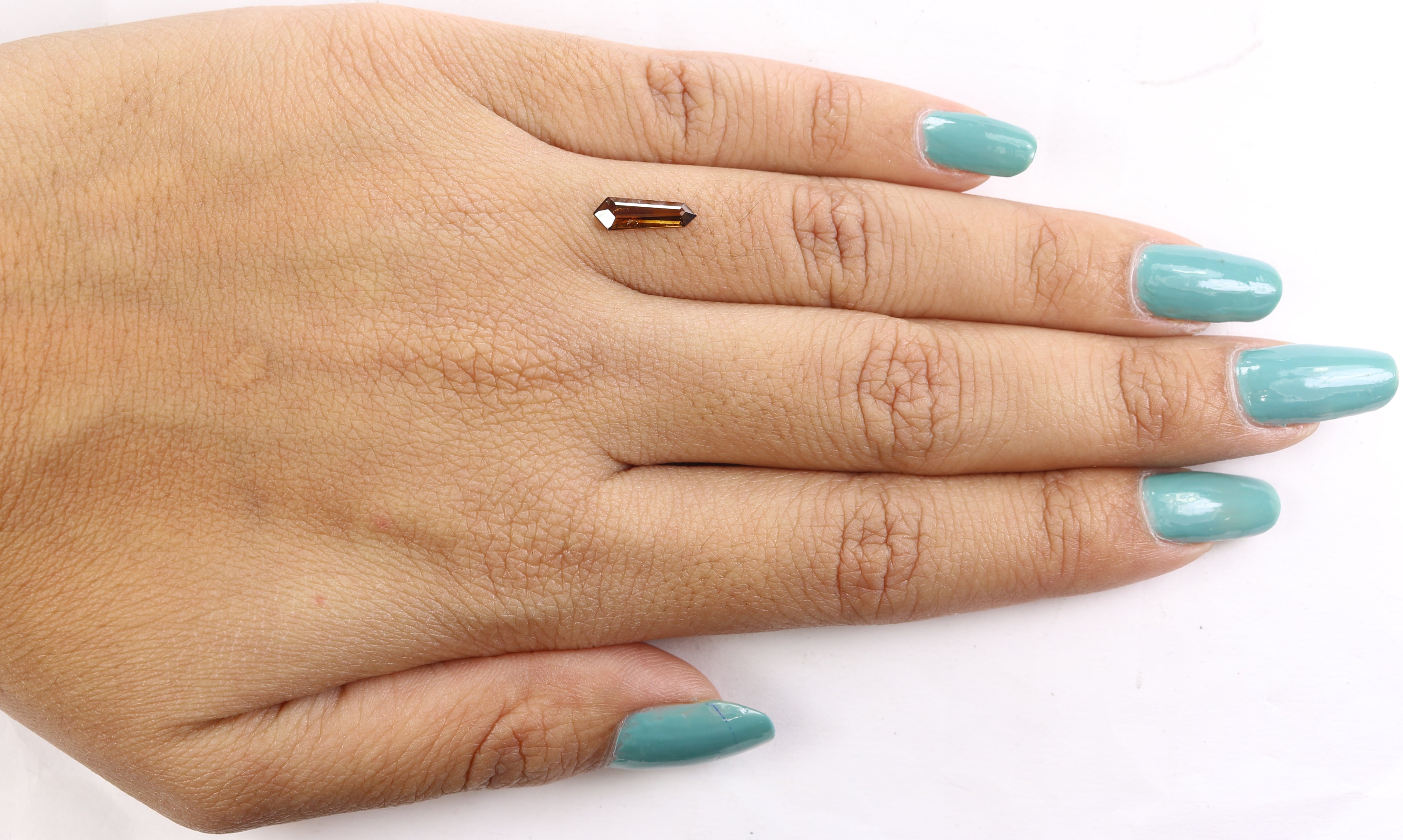 0.58 CT Natural Loose Shield Shape Diamond Brown Color Shield Cut Diamond 10.40 MM Natural Brown Diamond Shield Rose Cut Diamond LQ1621