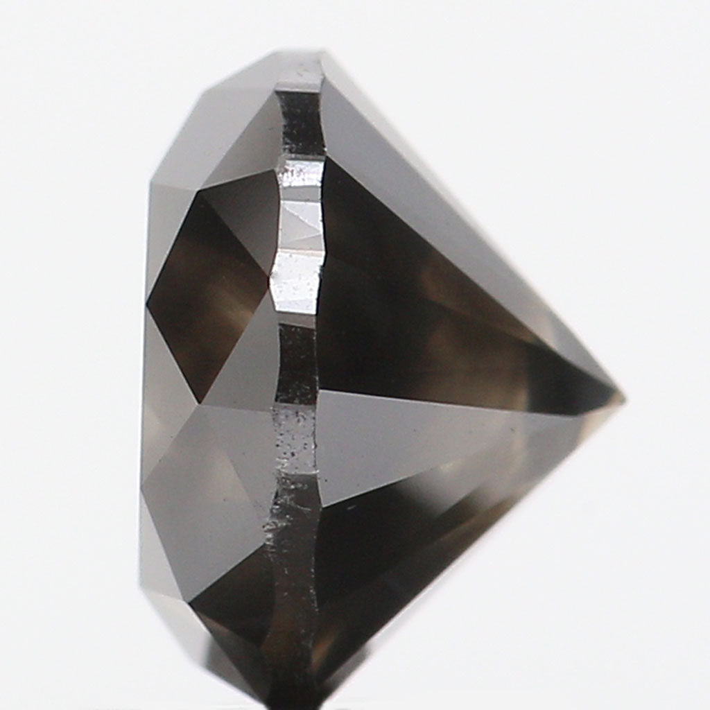 2.18 CT Natural Loose Round Shape Diamond Black Color Round Cut Diamond 7.55 MM Natural Salt And Pepper Round Brilliant Cut Diamond QL9628