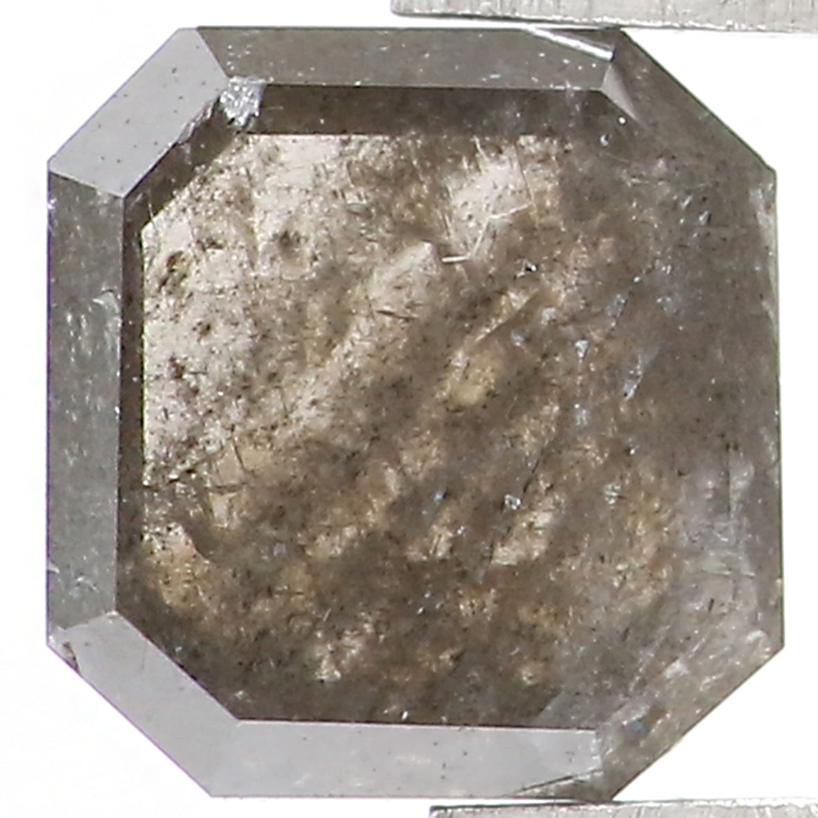 0.52 CT Natural Loose Radiant Shape Diamond Salt And Pepper Radiant Cut Diamond 4.80 MM Natural Black Grey Radiant Rose Cut Diamond KQ1900