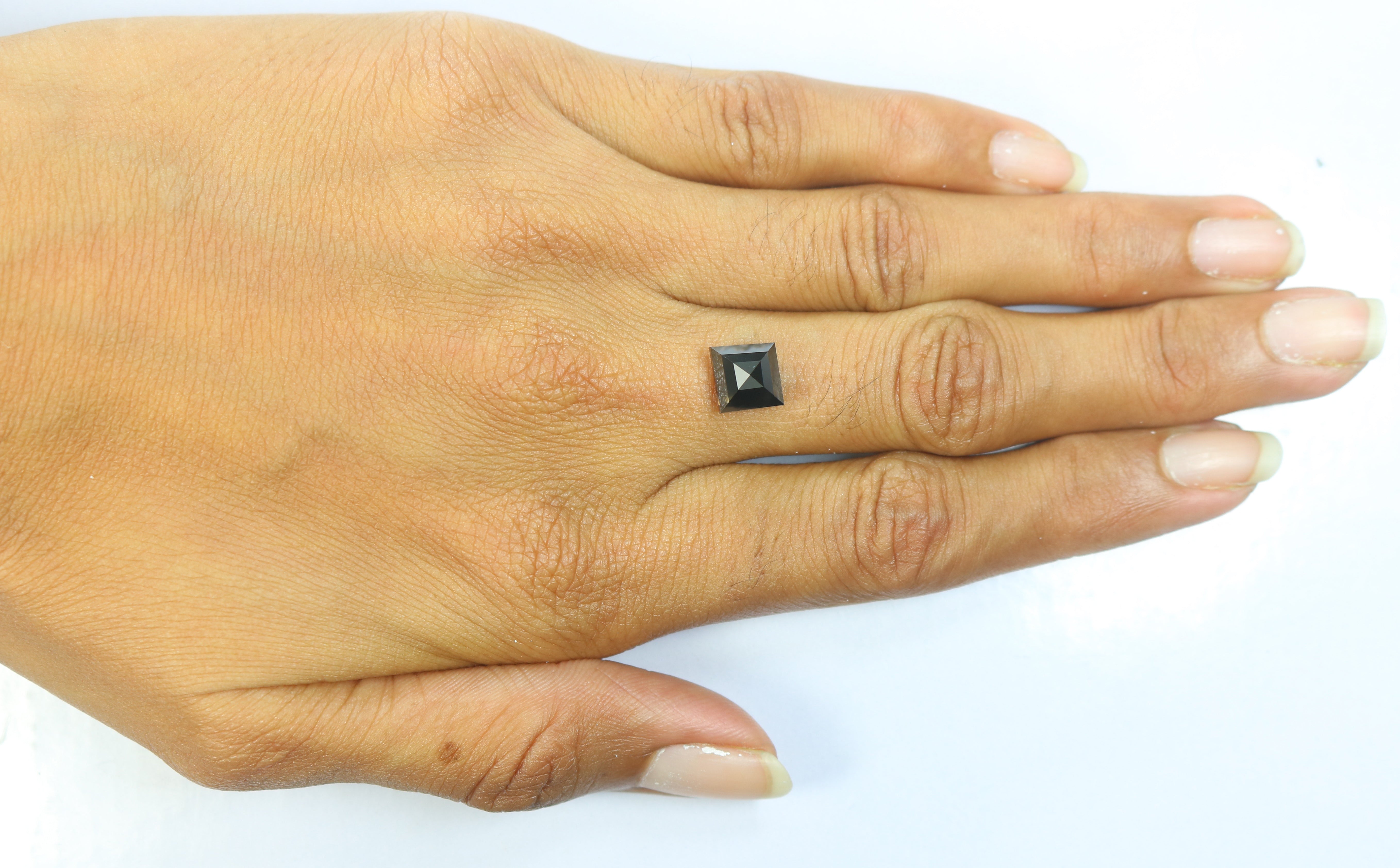 3.07 Ct IGI CERTIFIED Natural Loose Princess Cut Diamond Fancy Black Color Diamond 7.50 MM Natural Loose Diamond Kite Shape Diamond QL8662