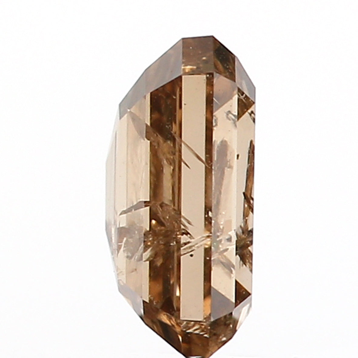 0.87 Ct Natural Loose Emerald Shape Diamond Brown Color Emerald Diamond 6.05 MM Natural Loose Brown Diamond Emerald Rose Cut Diamond QL060