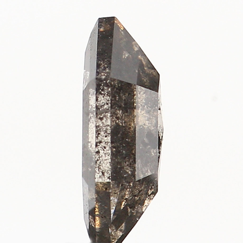 0.61 CT Natural Loose Hexagon Cut Diamond Salt And Pepper Hexagon Diamond 7.65 MM Natural Loose Black Grey Color Hexagon Cut Diamond QL9458