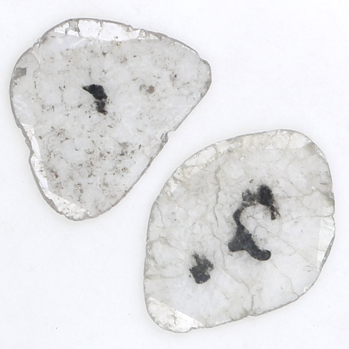 1.11 CT Natural Loose Slice Shape Diamond Grey Color Slice Cut Diamond 10.50 MM Natural Loose Grey Color Slice Irregular Cut Diamond LQ9837