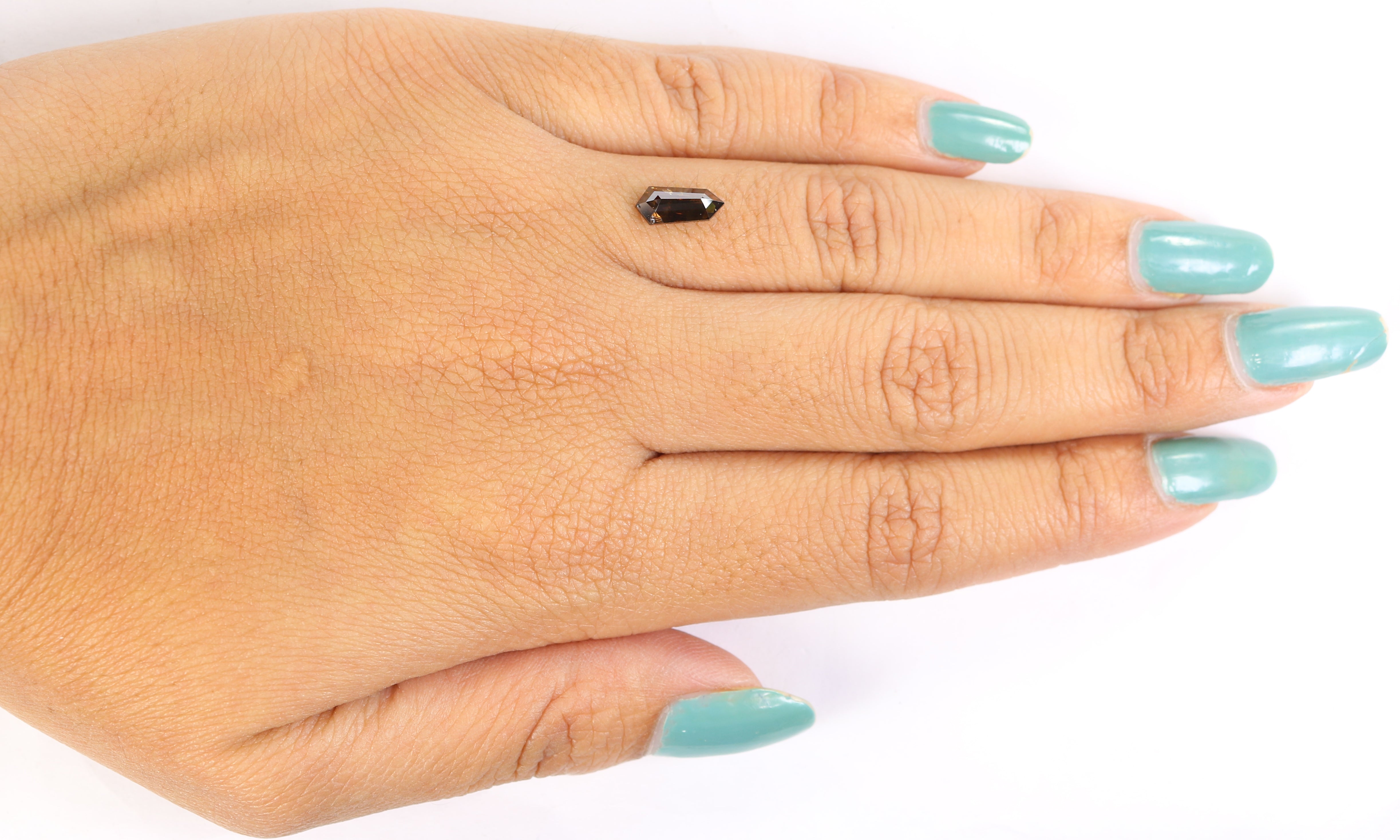 0.81 CT Natural Loose Shield Shape Diamond Brown Color Shield Cut Diamond 9.15 MM Natural Brown Color Diamond Shield Rose Cut Diamond LQ1656