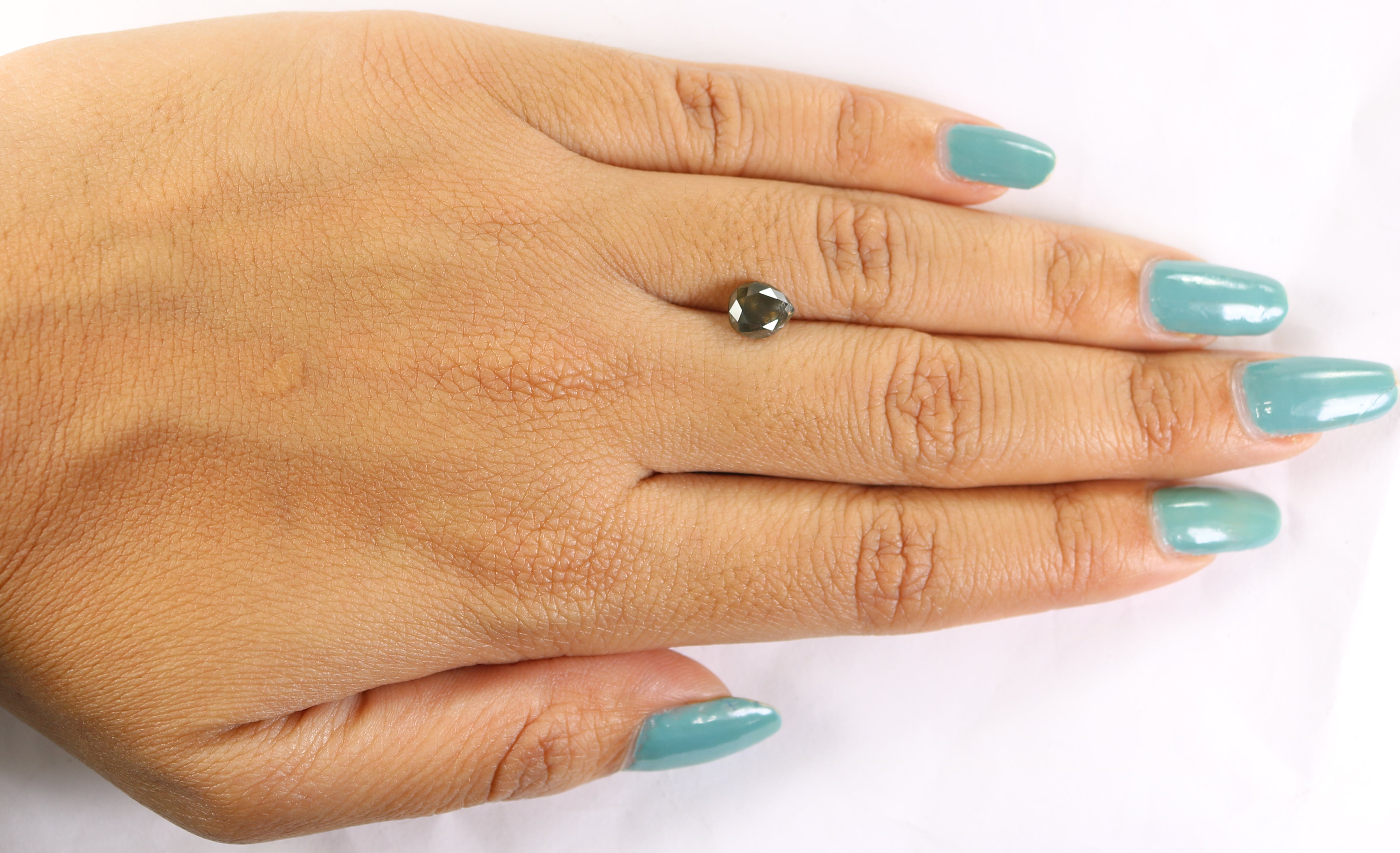 1.18 Ct Natural Loose Pear Shape Diamond Green Black Color Pear Cut Diamond 7.00 MM Natural Loose Diamond Pear Brilliant Cut Diamond QL1653