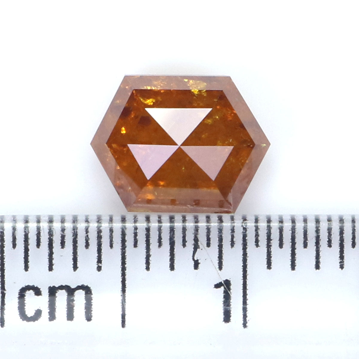 1.36 CT Natural Loose Hexagon Shape Diamond Yellow Color Hexagon Cut Diamond 7.45 MM Natural Loose Brown Hexagon Rose Cut Diamond LQ2502