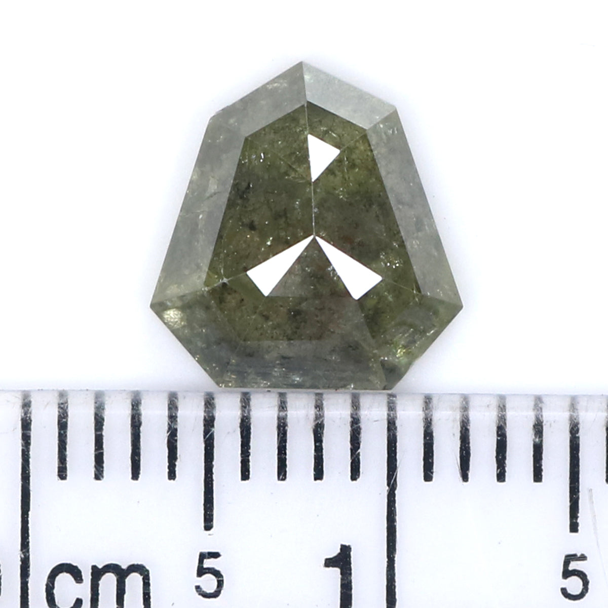 1.93 CT Natural Loose Shield Shape Diamond Green Color Shield Cut Diamond 9.00 MM Natural Loose Grey Color Shield Rose Cut Diamond LQ8145