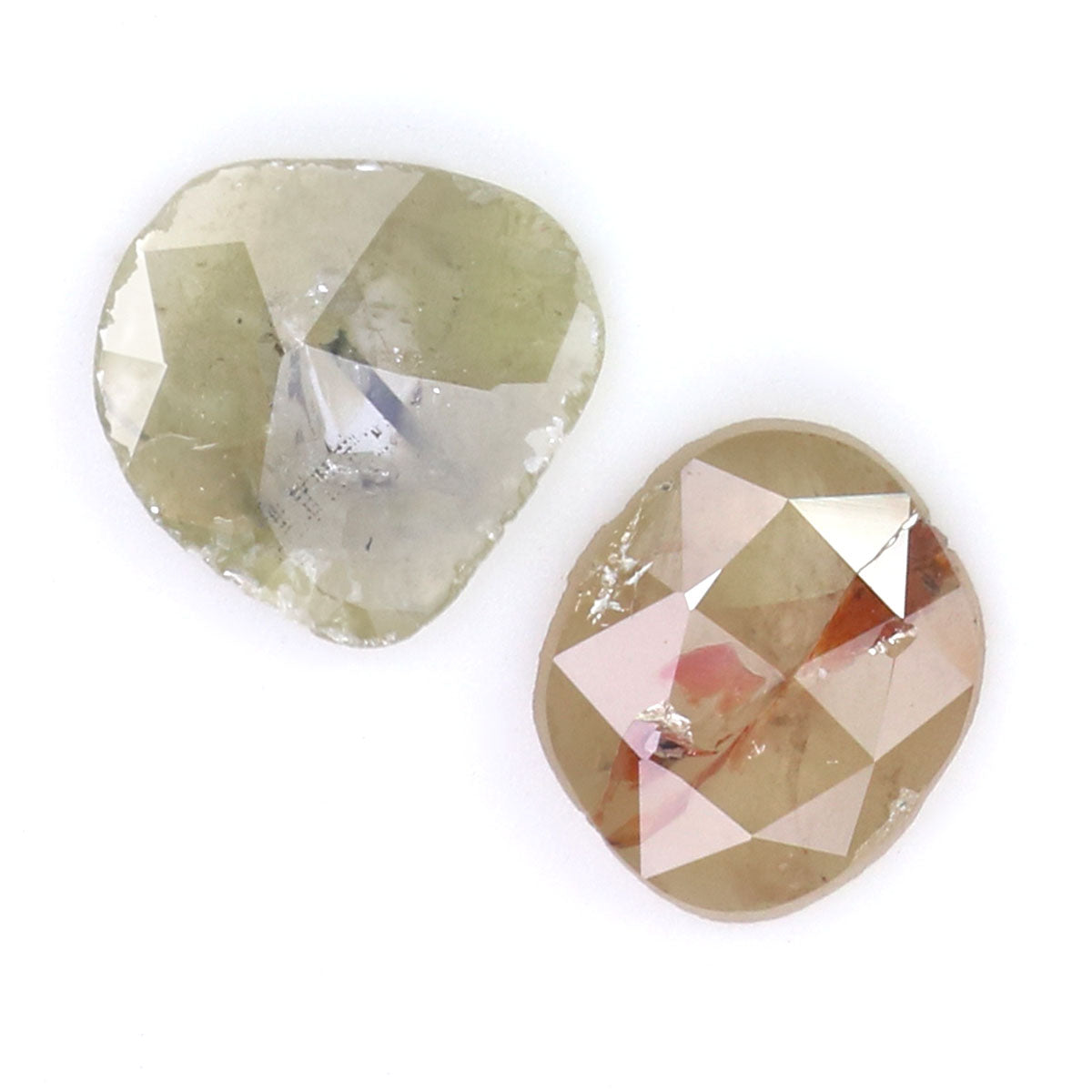 Natural Loose Slice Brown Grey Color Diamond 0.96 CT 6.05 MM Slice Shape Rose Cut Diamond L2240
