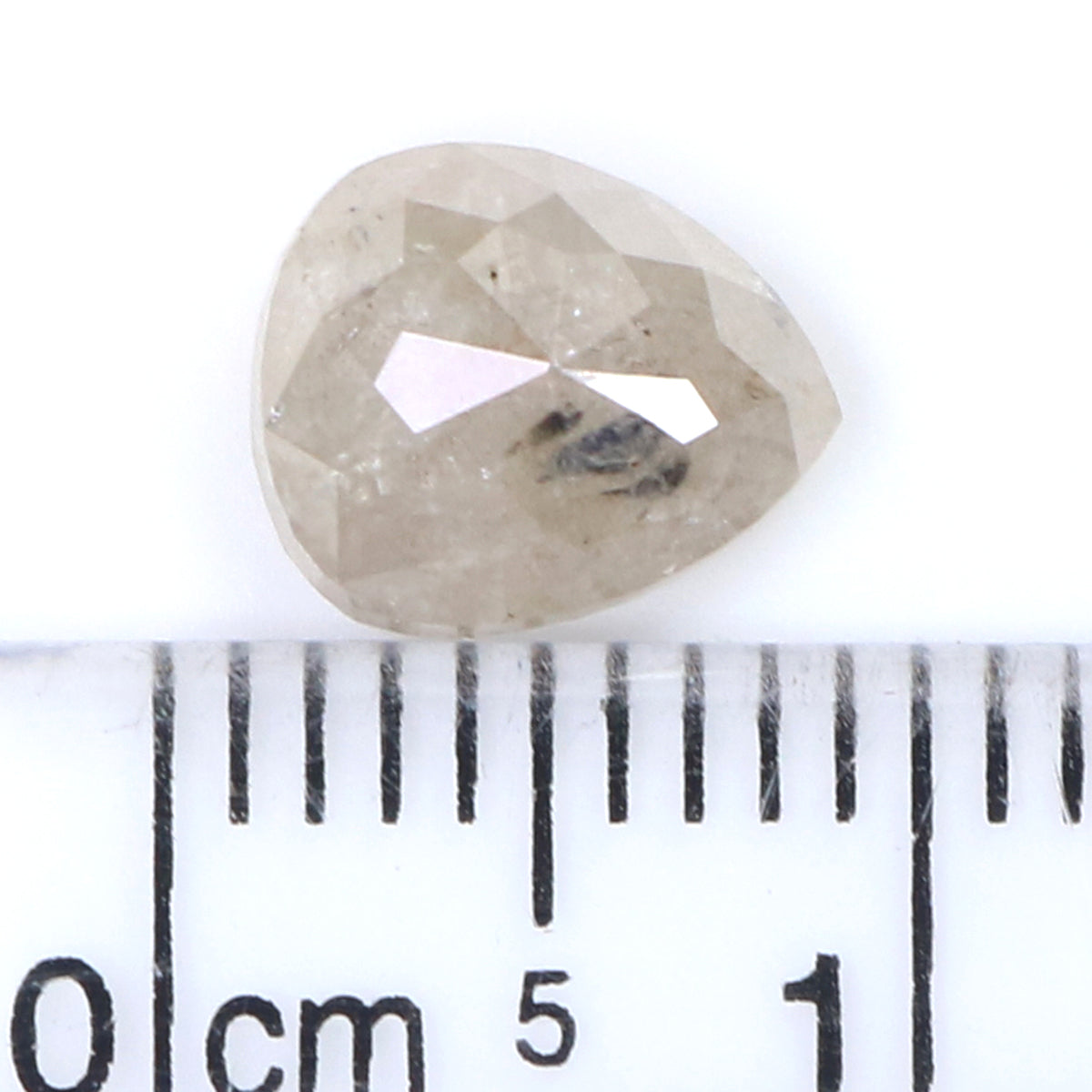 1.68 CT Natural Loose Pear Diamond Grey Color Pear Cut Diamond 7.80 MM Natural Loose Diamond Pear Rose Cut Diamond Pear Shape Diamond QL2119