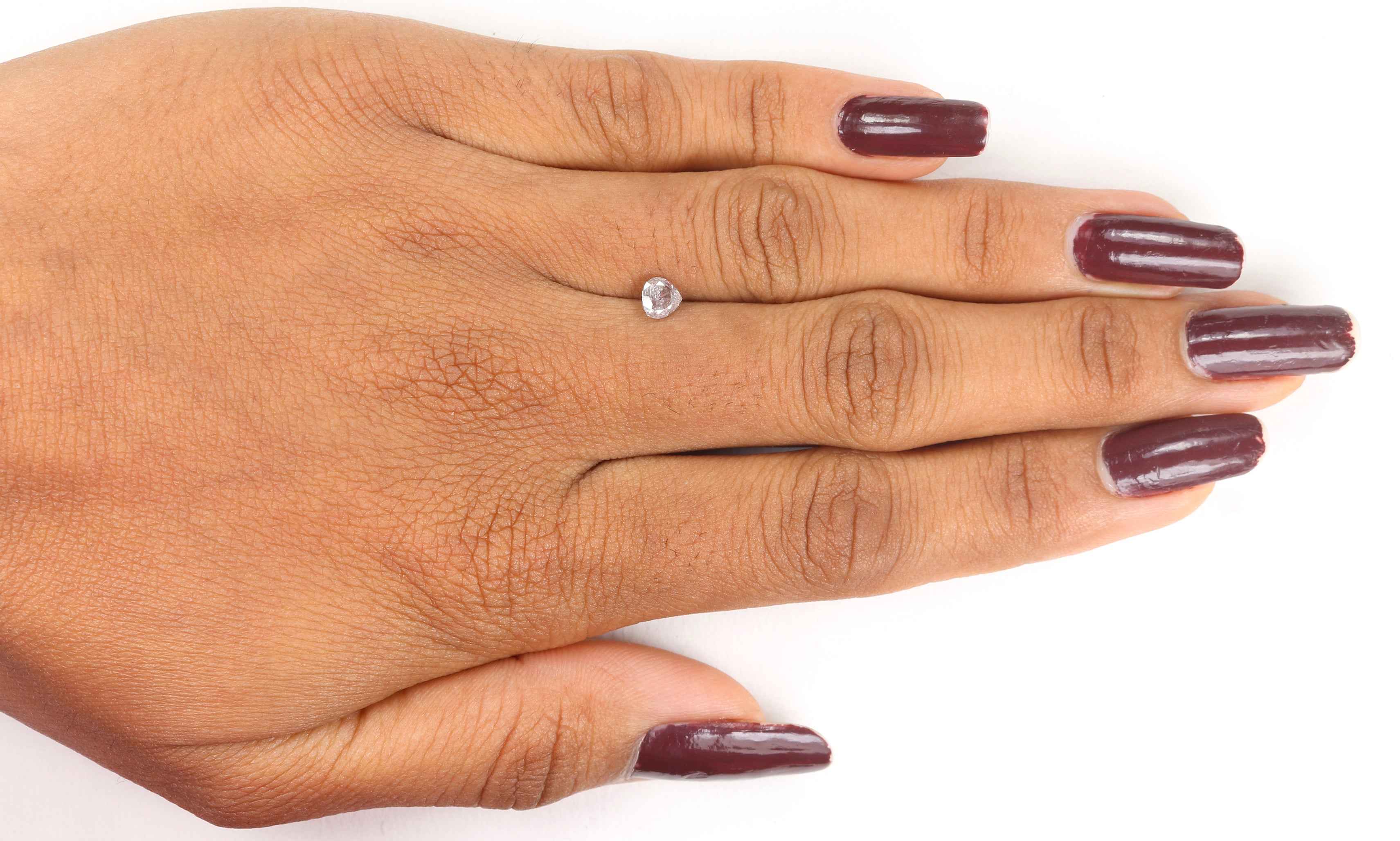 0.39 Ct Natural Loose Diamond, Heart Diamond, Pink Diamond, Rose Cut Diamond,Heart Shape Diamond, Antique Diamond KR922