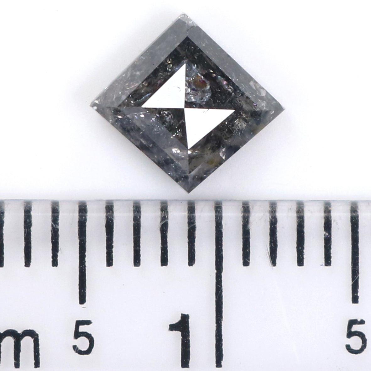 0.88 CT Natural Loose Kite Shape Diamond Salt And Pepper Kite Cut Diamond 7.20 MM Black Grey Color Kite Shape Rose Cut Diamond QL2026