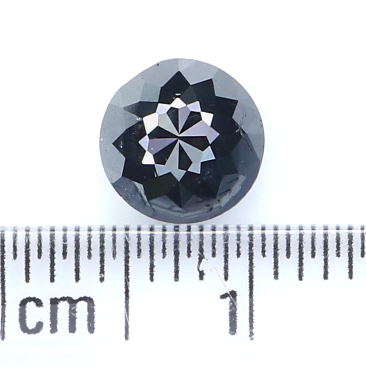 1.26 CT Natural Loose Round Rose Cut Diamond Black Color Round Shape Diamond 6.60 MM Natural Loose Black Color Round Rose Cut Diamond KQ1843