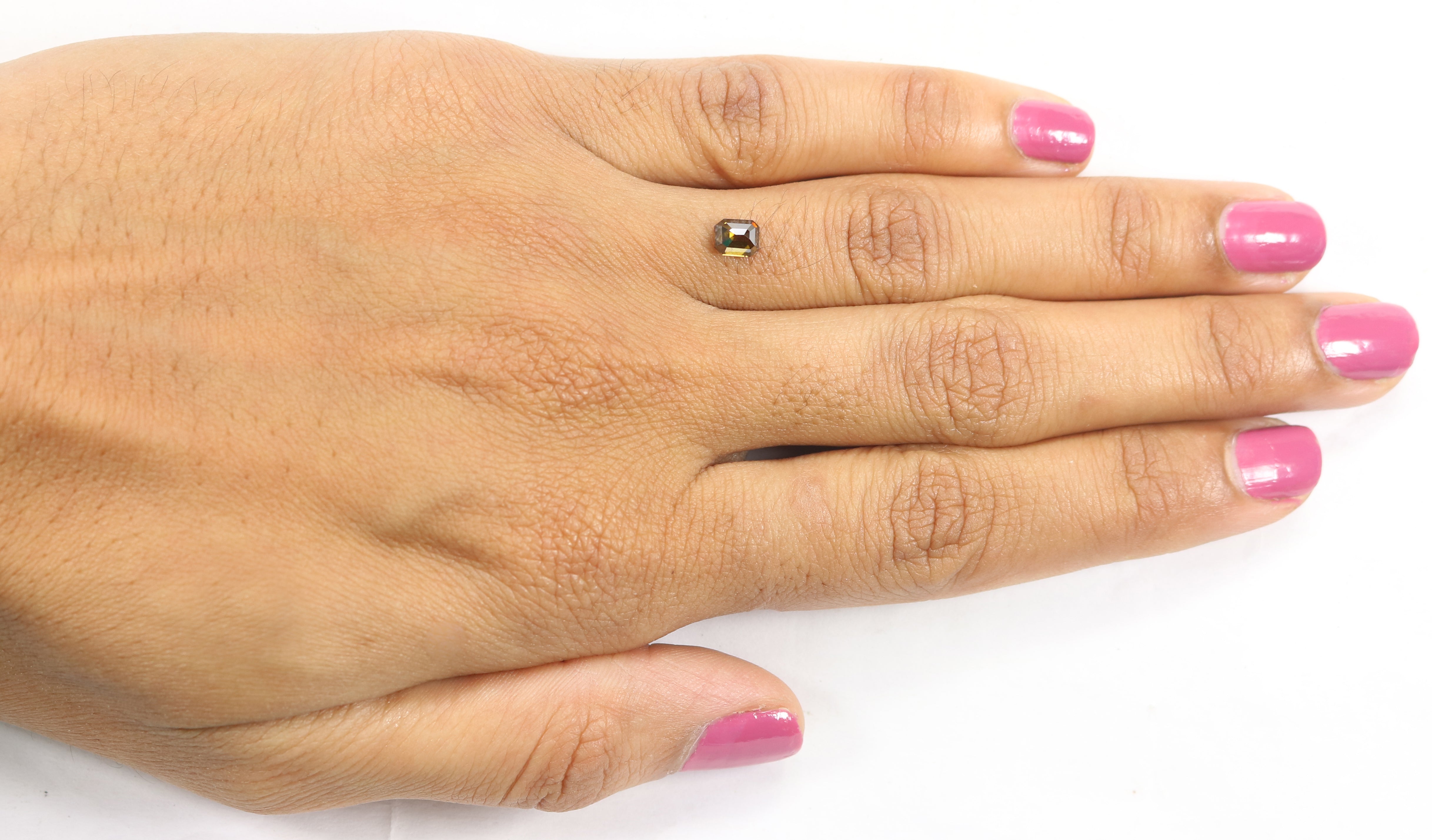 0.67 Ct Natural Loose Emerald Cut Diamond Brown Color Emerald Diamond 5.25 MM Natural Loose Brown Color Diamond Emerald Cut Diamond QL1838