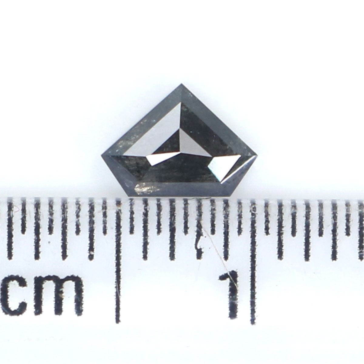 0.35 CT Natural Loose Shield Shape Diamond Salt And Pepper Shield Diamond 4.20 MM Natural Loose Black Color Shield Rose Cut Diamond KQ2577
