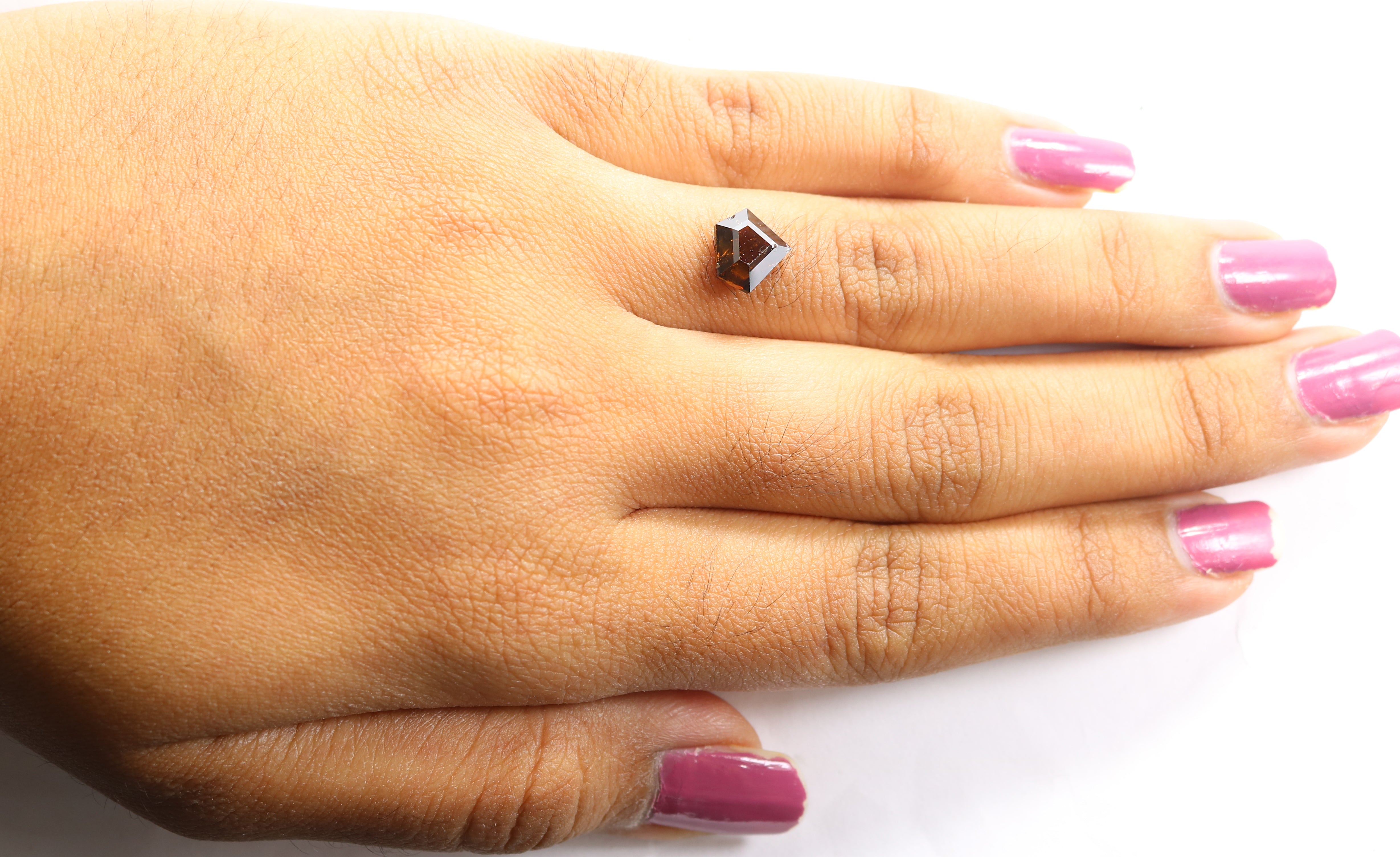 1.49 CT Natural Loose Shield Shape Diamond Brown Color Shield Cut Diamond 7.40 MM Natural Loose Brown Color Shield Rose Cut Diamond LQ1661