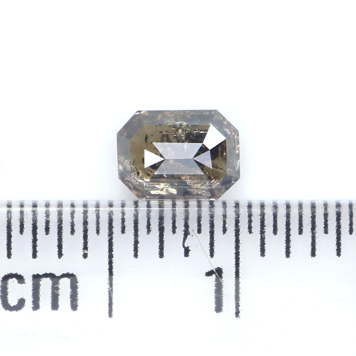 0.35 CT Natural Loose Emerald Shape Diamond Salt And Pepper Emerald Diamond 4.85 MM Natural Black Grey Color Emerald Rose Cut Diamond KQ2564
