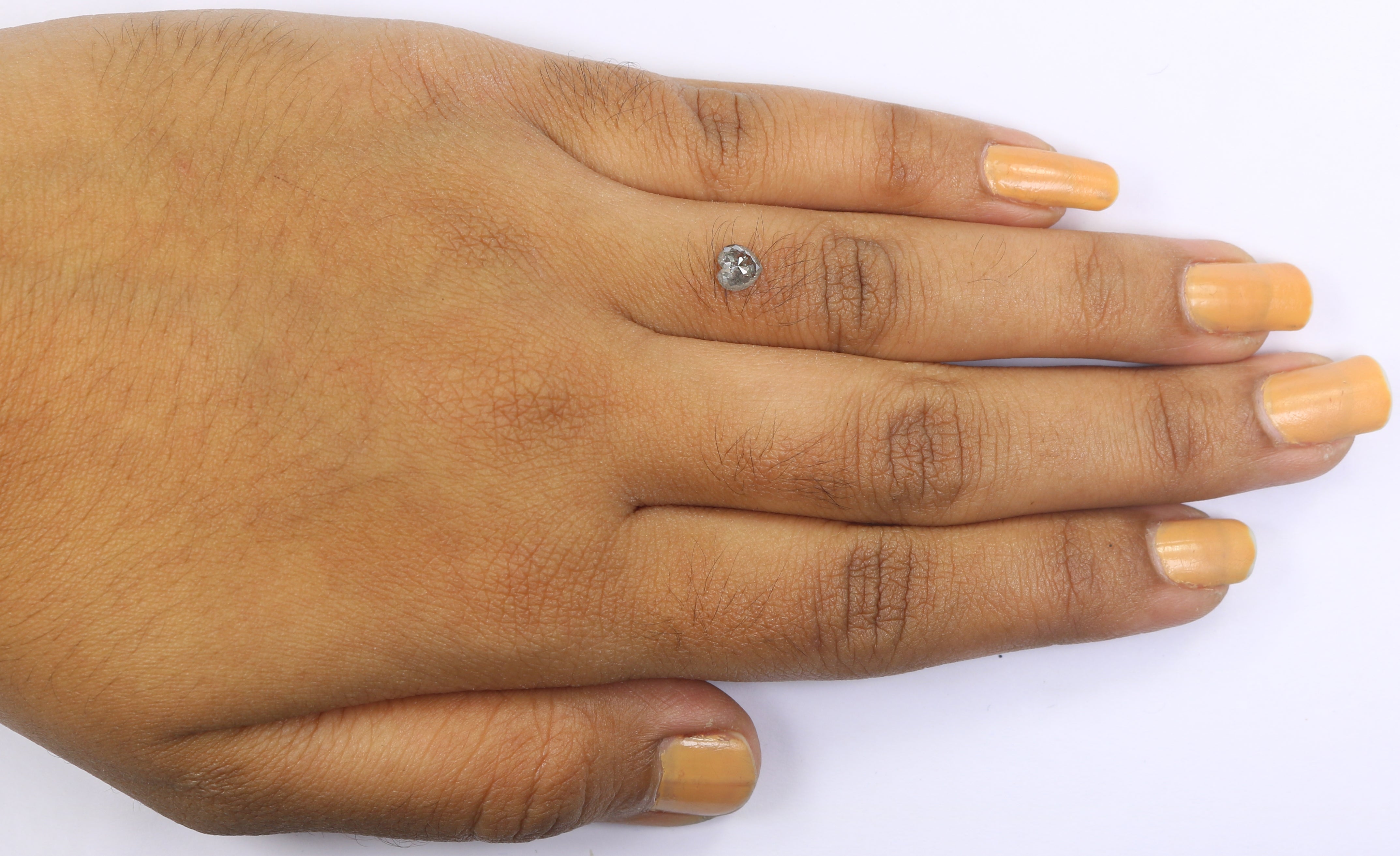 0.31 CT Natural Loose Heart Shape Diamond Salt And Pepper Heart Cut Diamond 4.65 MM Natural Black Grey Color Heart Rose Cut Diamond LQ1786