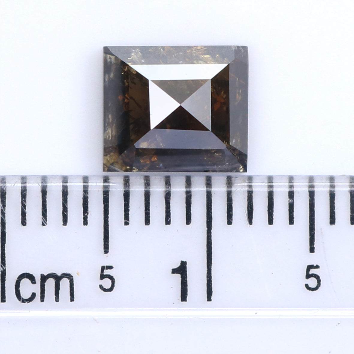 1.68 CT Natural Loose Square Shape Diamond Deep Brown Color Square Cut Diamond 7.10 MM Natural Loose Diamond Square Rose Cut Diamond LQ7517