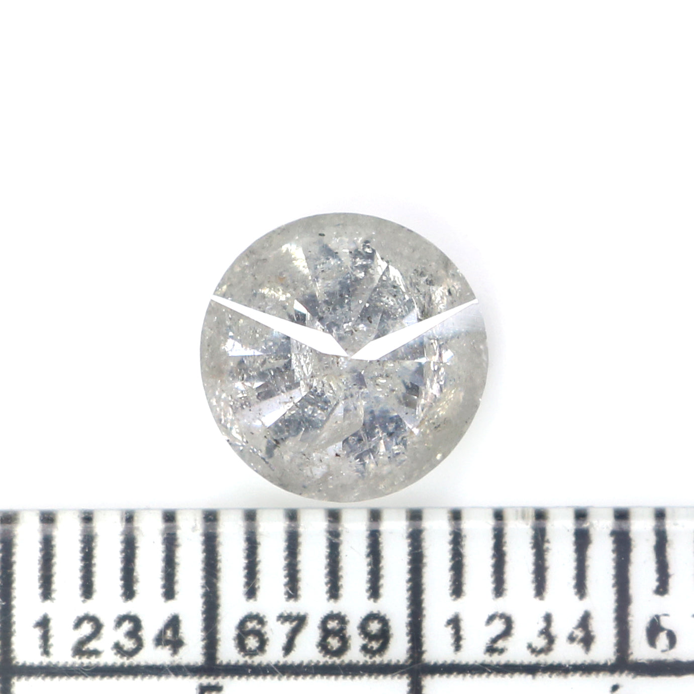 1.61 CT Natural Loose Round Shape Diamond Salt And Pepper Round Cut Diamond 7.10 MM Natural Grey Color Round Brilliant Cut Diamond LQ2722