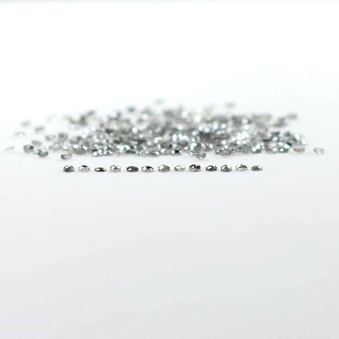 1.22 Ct Natural Loose Round Rose Cut Diamond Salt And Pepper Round Shape Diamond 1.00 MM Natural Black Grey Round Rose Cut Diamond LQ1808