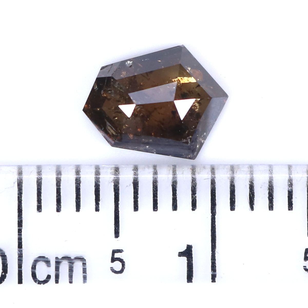 0.76 CT Natural Loose Shield Shape Diamond Deep Brown Color Shield Cut Diamond 7.70 MM Natural Brown Diamond Shield Rose Cut Diamond LQ7431